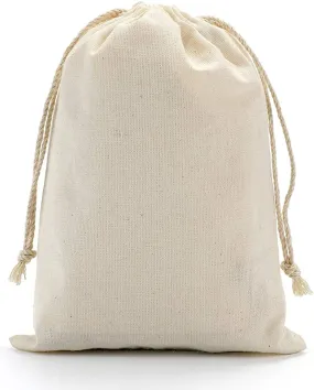 12x20 inches 100% Cotton Canvas Drawstring Muslin Bags