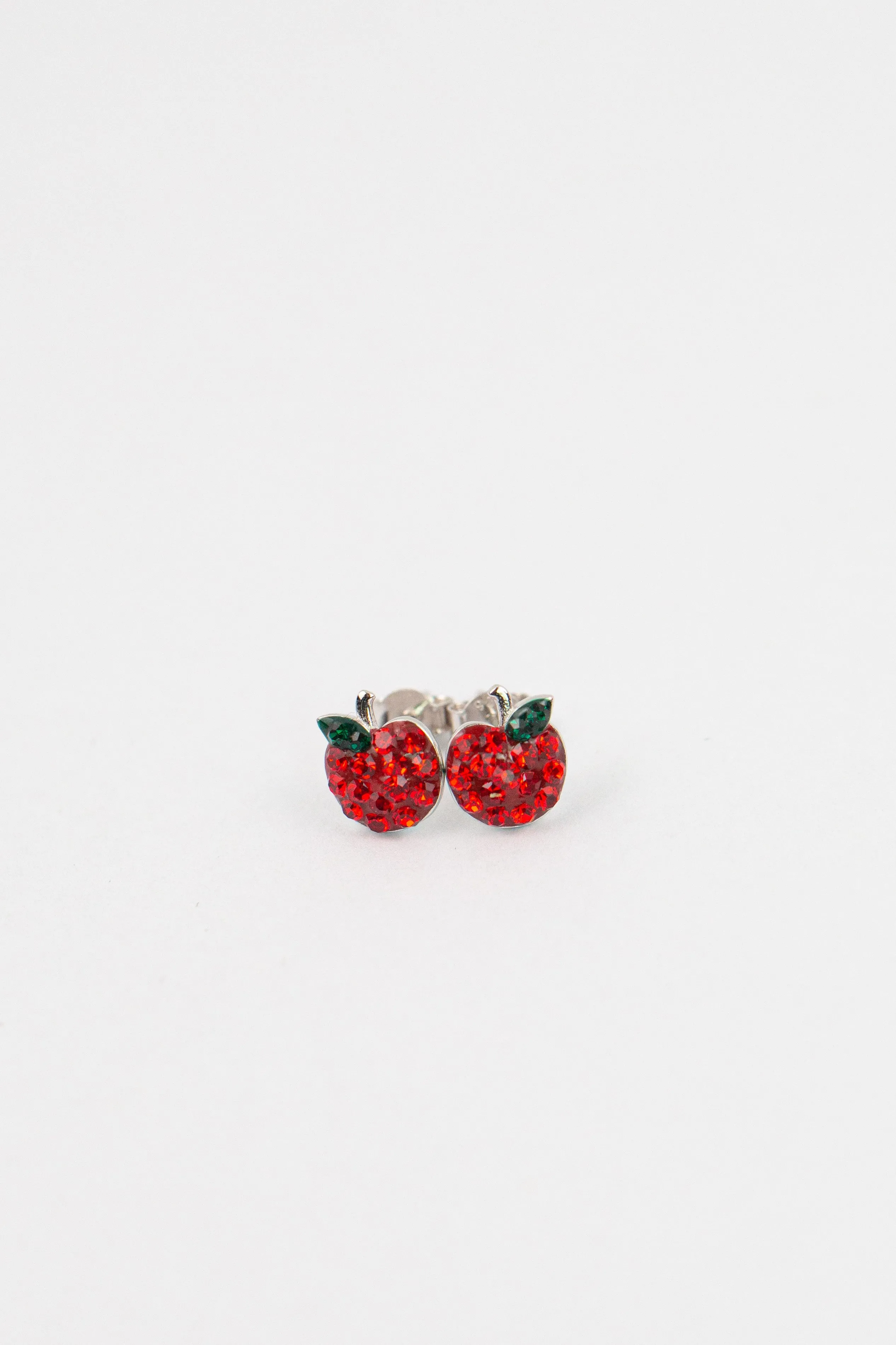 Apple Stud Sterling Silver Earrings