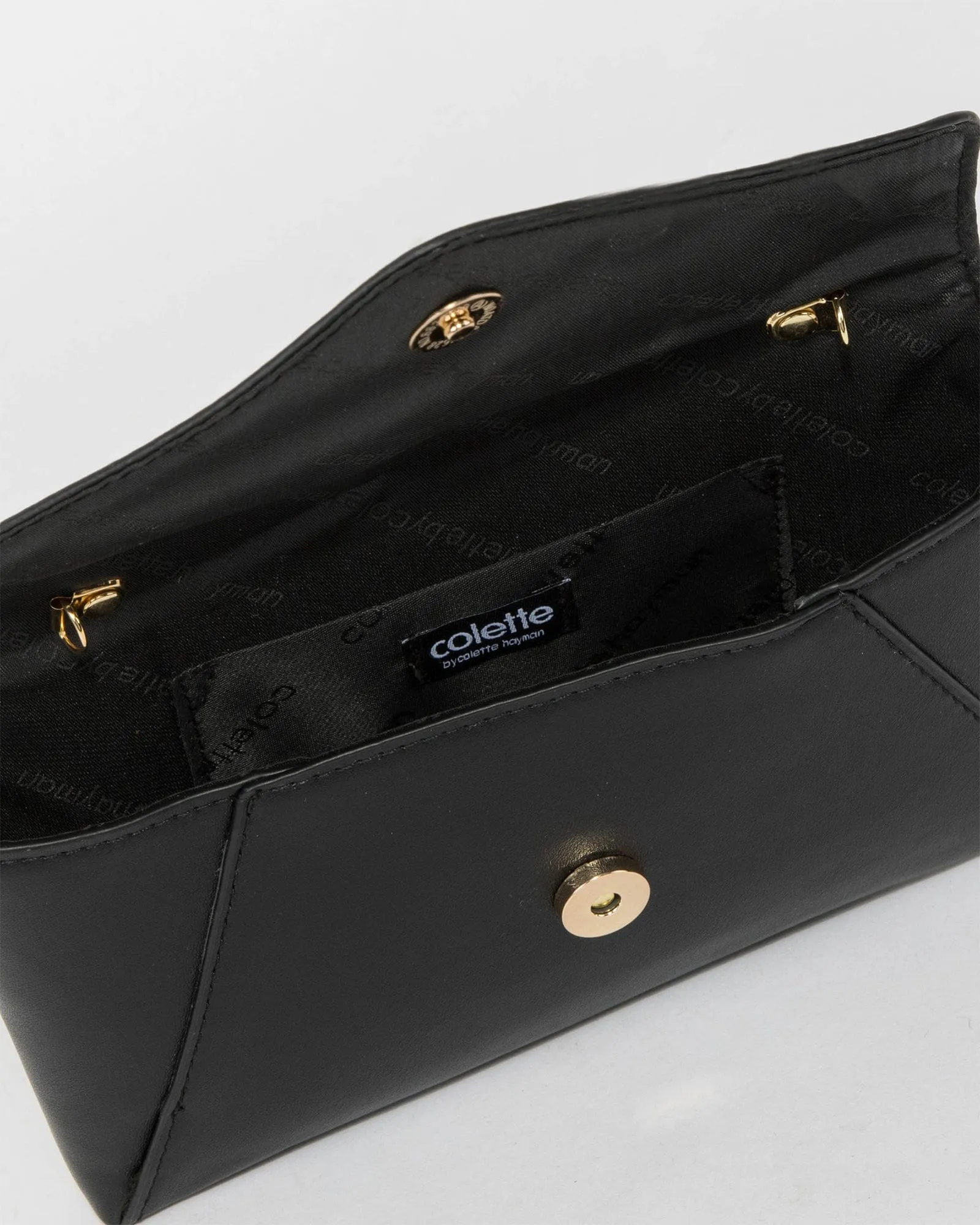 Black Matilde Envelope Clutch Bag