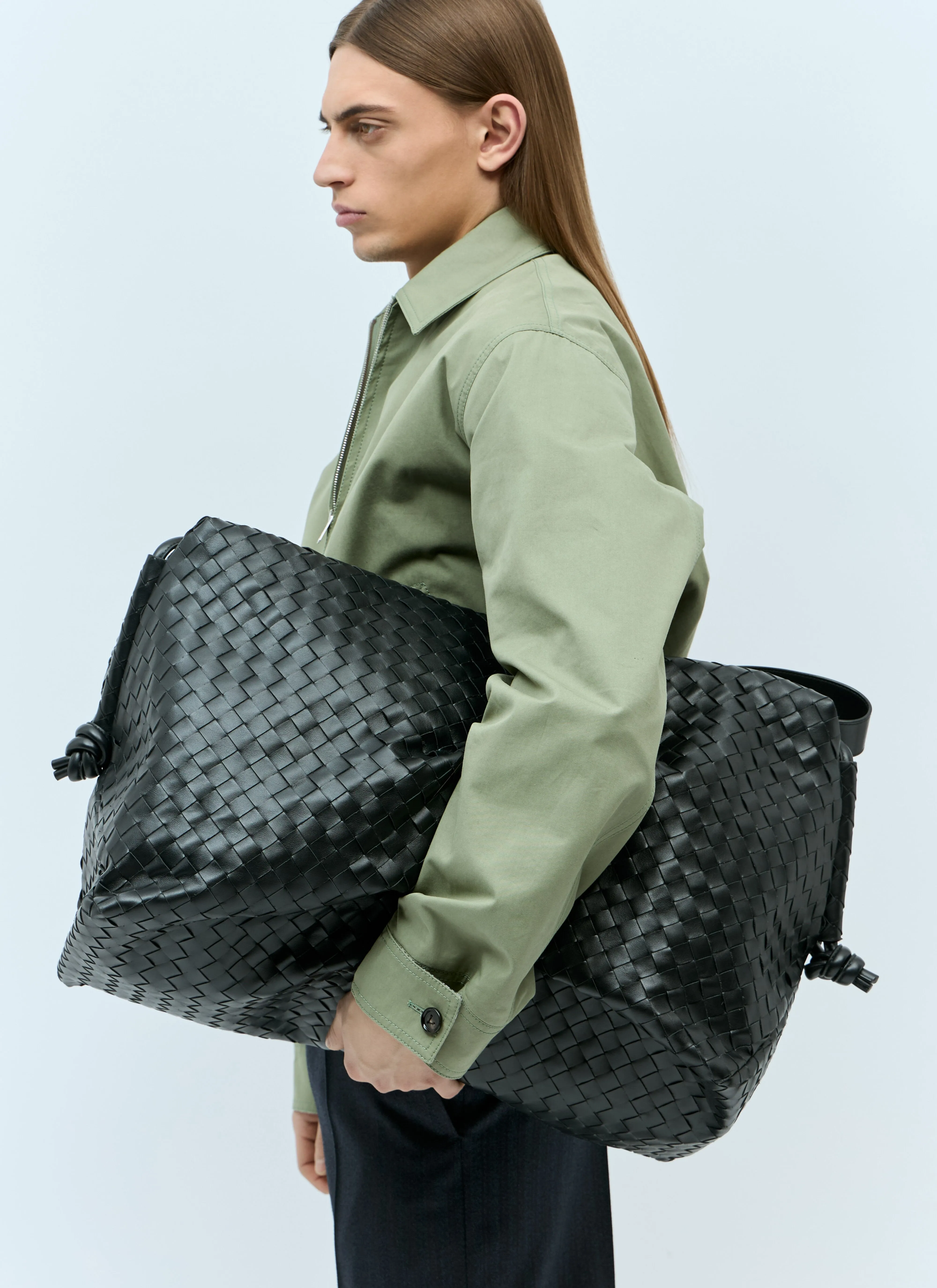 Bottega Veneta Men Large Loop Weekender Bag