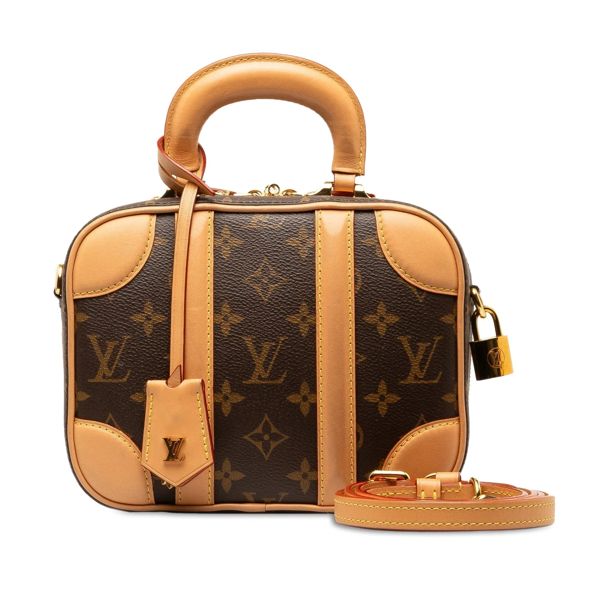 Brown Louis Vuitton Monogram Valisette BB Satchel