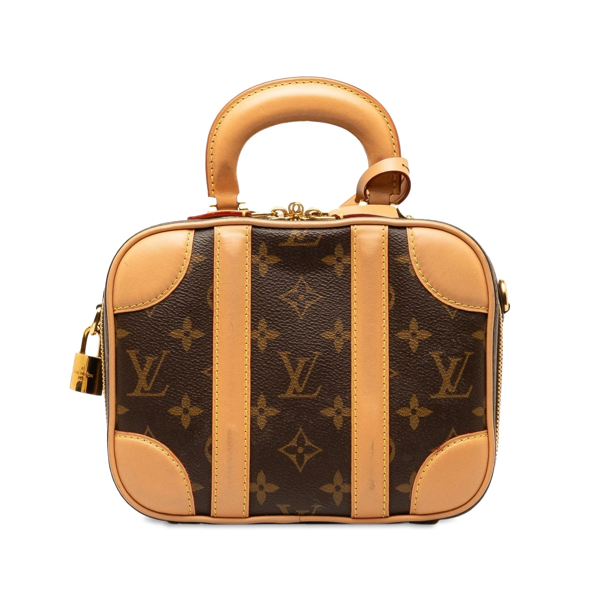 Brown Louis Vuitton Monogram Valisette BB Satchel