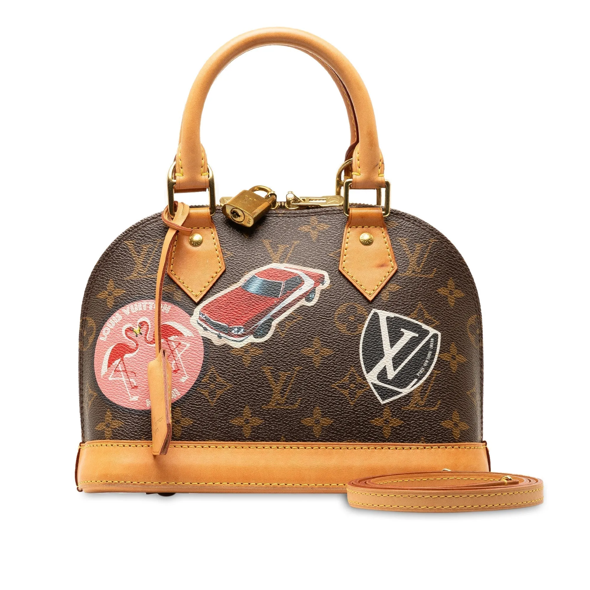 Brown Louis Vuitton Monogram World Tour Alma BB Satchel