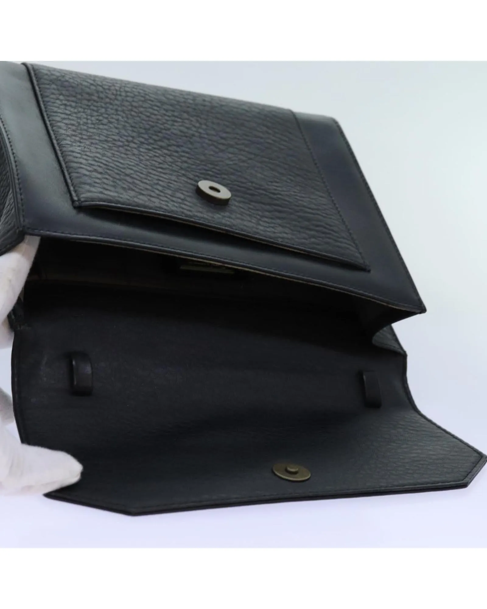 Burberry Leather Envelope Clutch Black