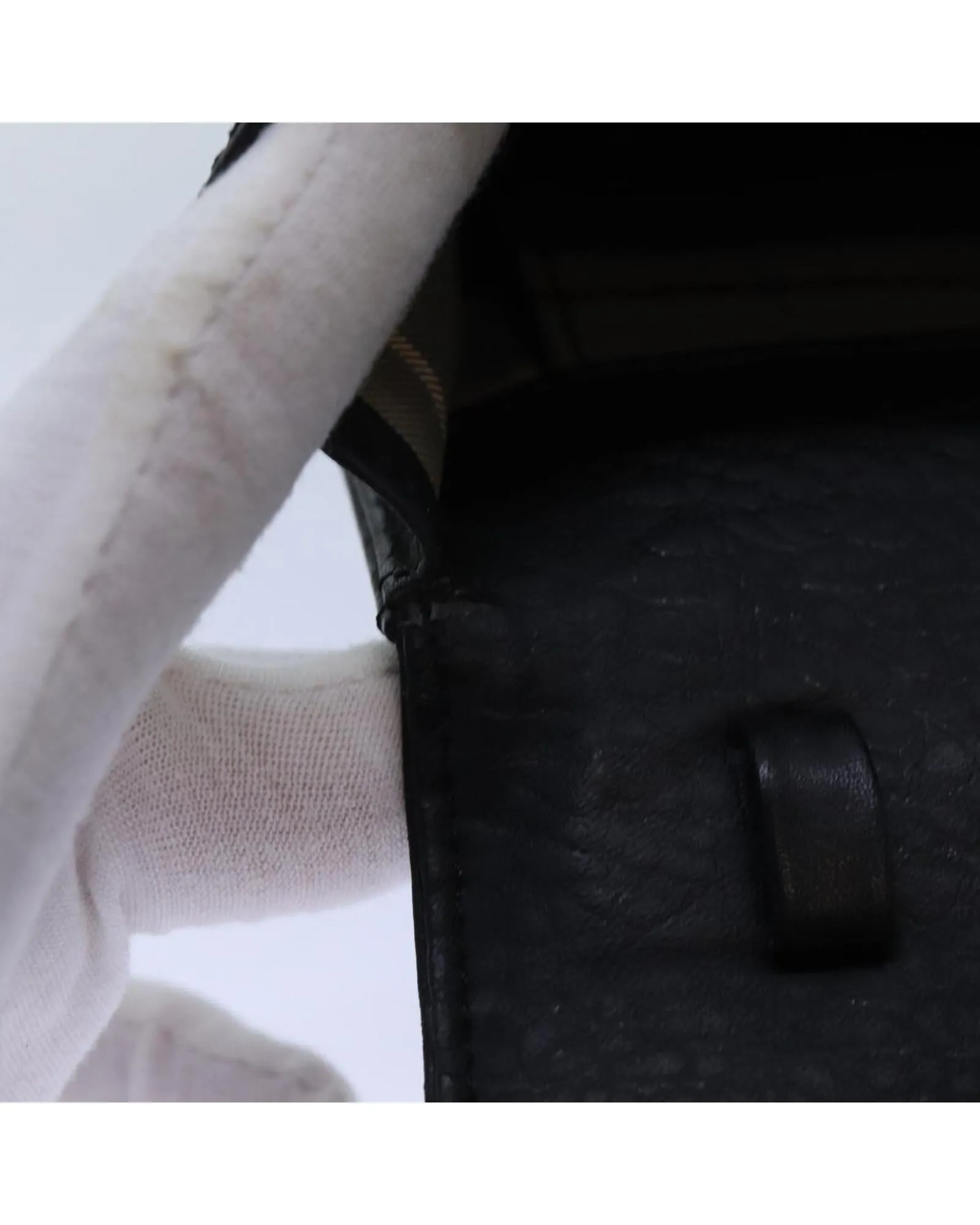 Burberry Leather Envelope Clutch Black