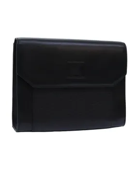 Burberry Leather Envelope Clutch Black
