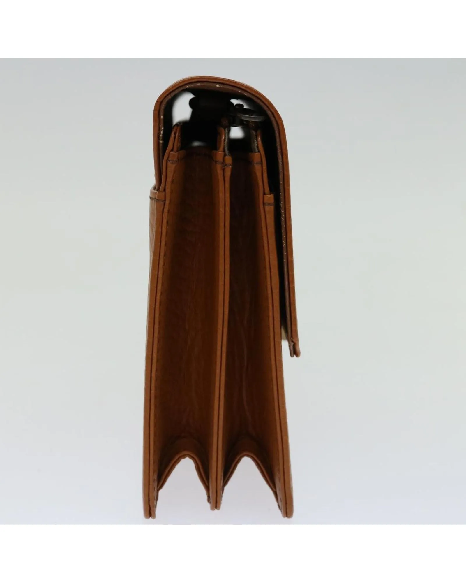 Burberry Leather Envelope Clutch Tan