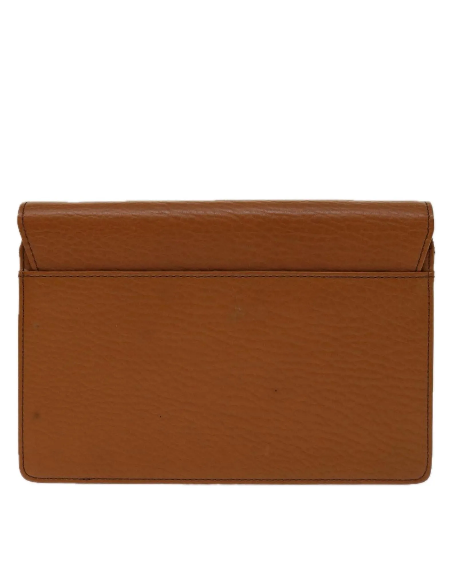 Burberry Leather Envelope Clutch Tan