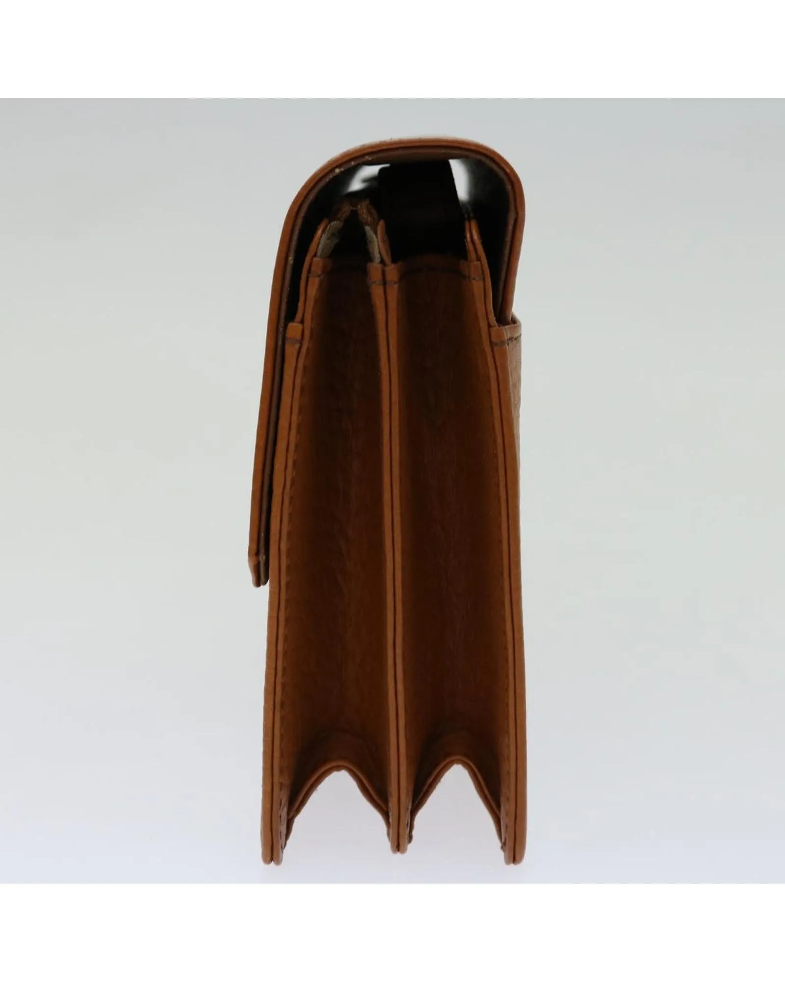 Burberry Leather Envelope Clutch Tan