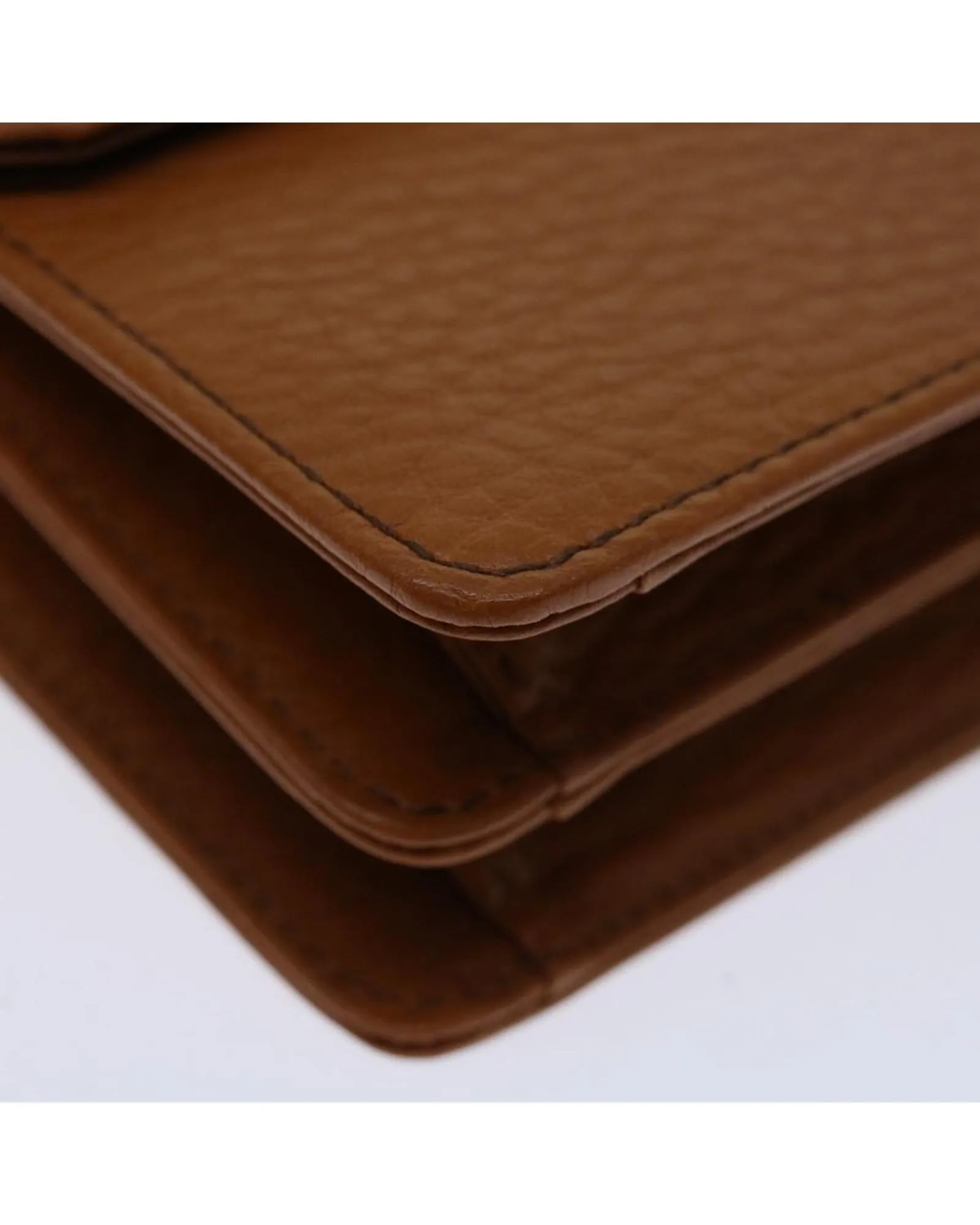 Burberry Leather Envelope Clutch Tan