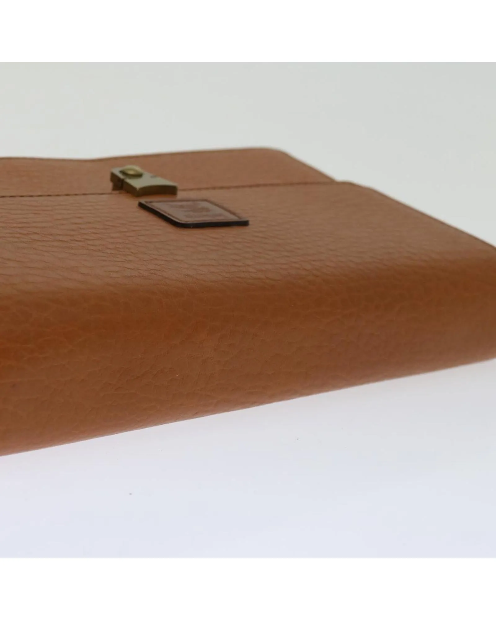 Burberry Leather Envelope Clutch Tan