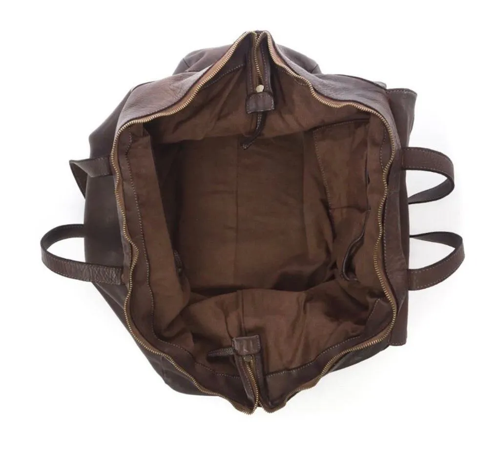 BZNA Bag Carilla Cognac  Italy Designer Weekender Sporttasche Reisetasche Schultertasche Shopper