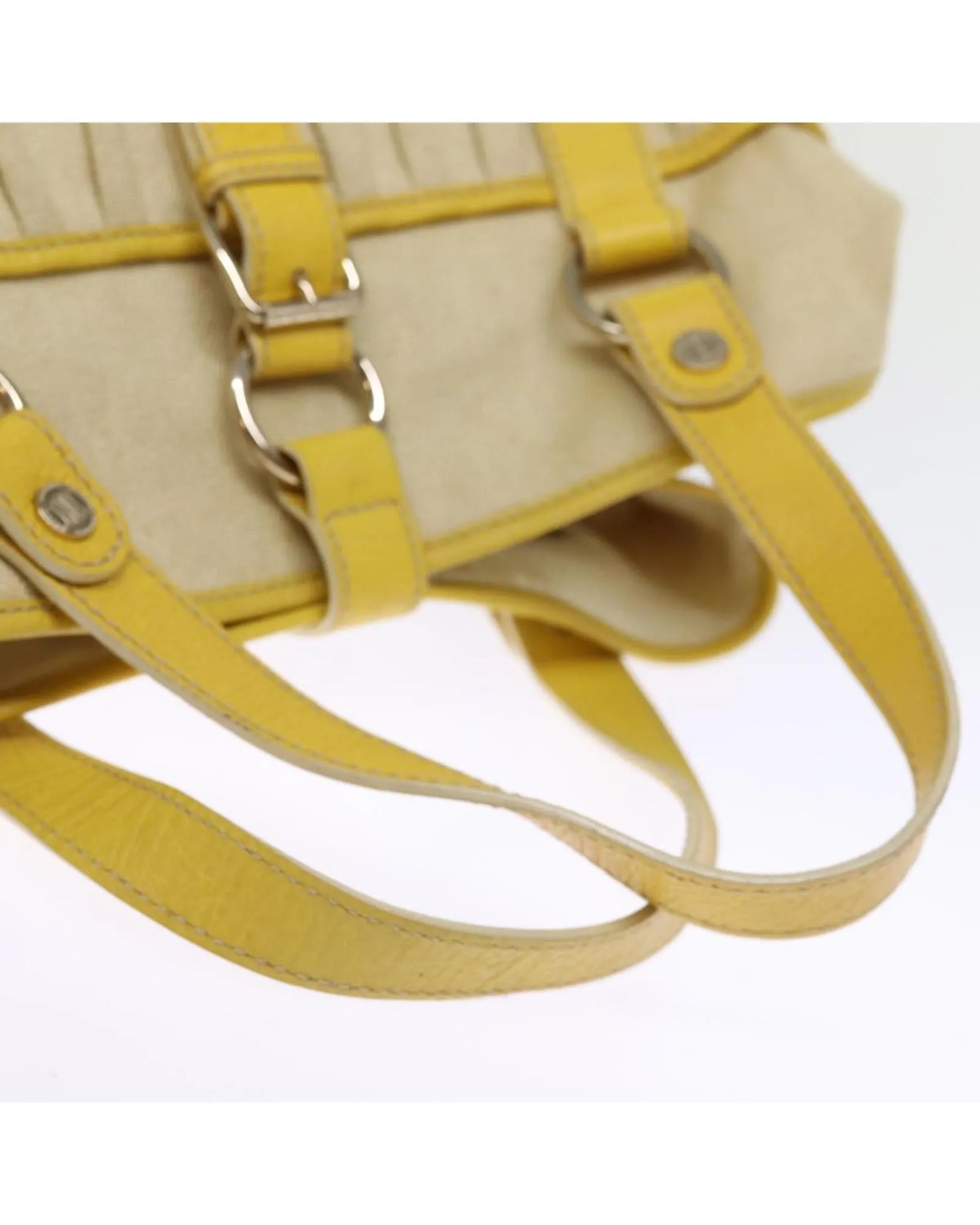 CELINE Cabas Tote Bag Yellow Leather