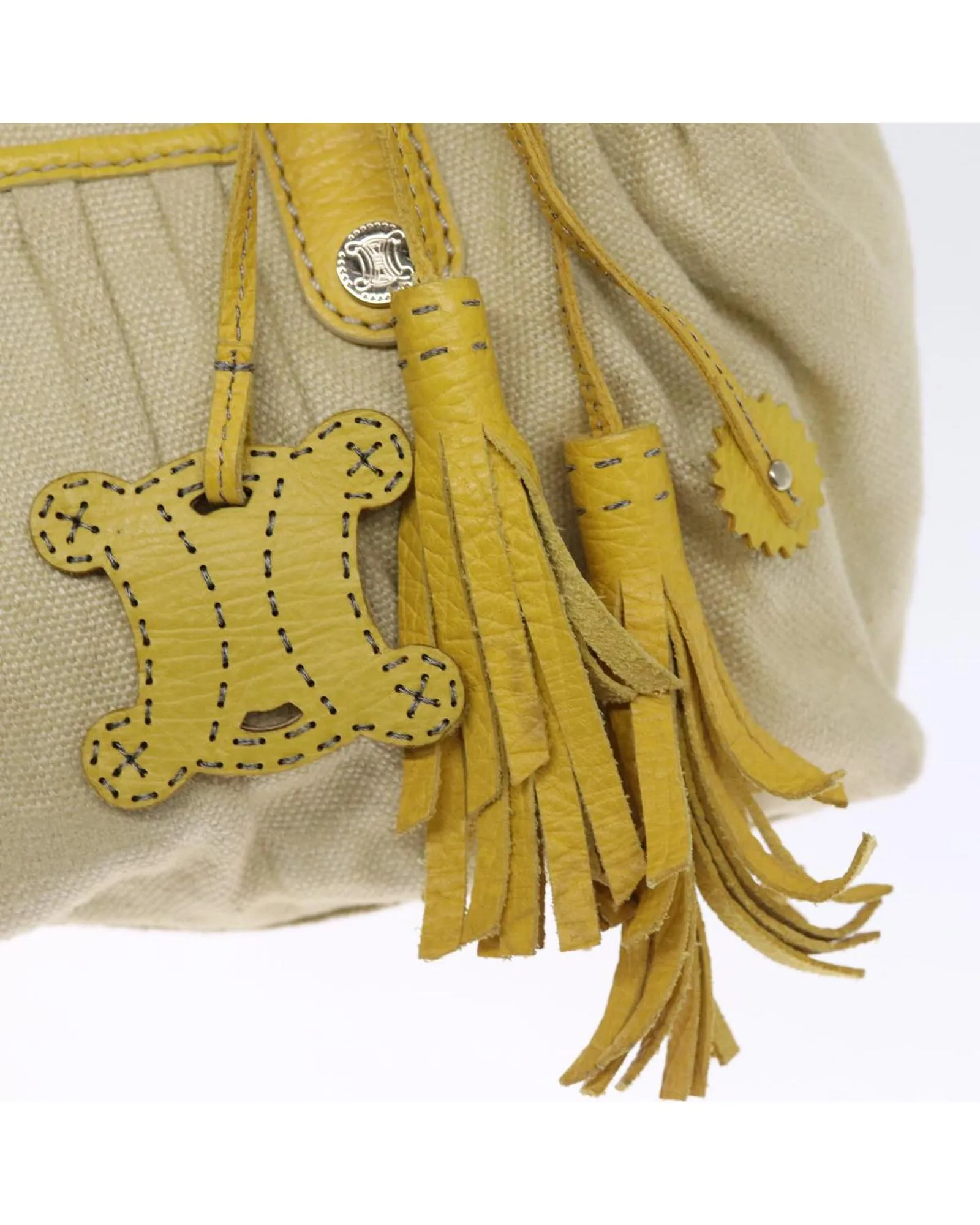 CELINE Cabas Tote Bag Yellow Leather