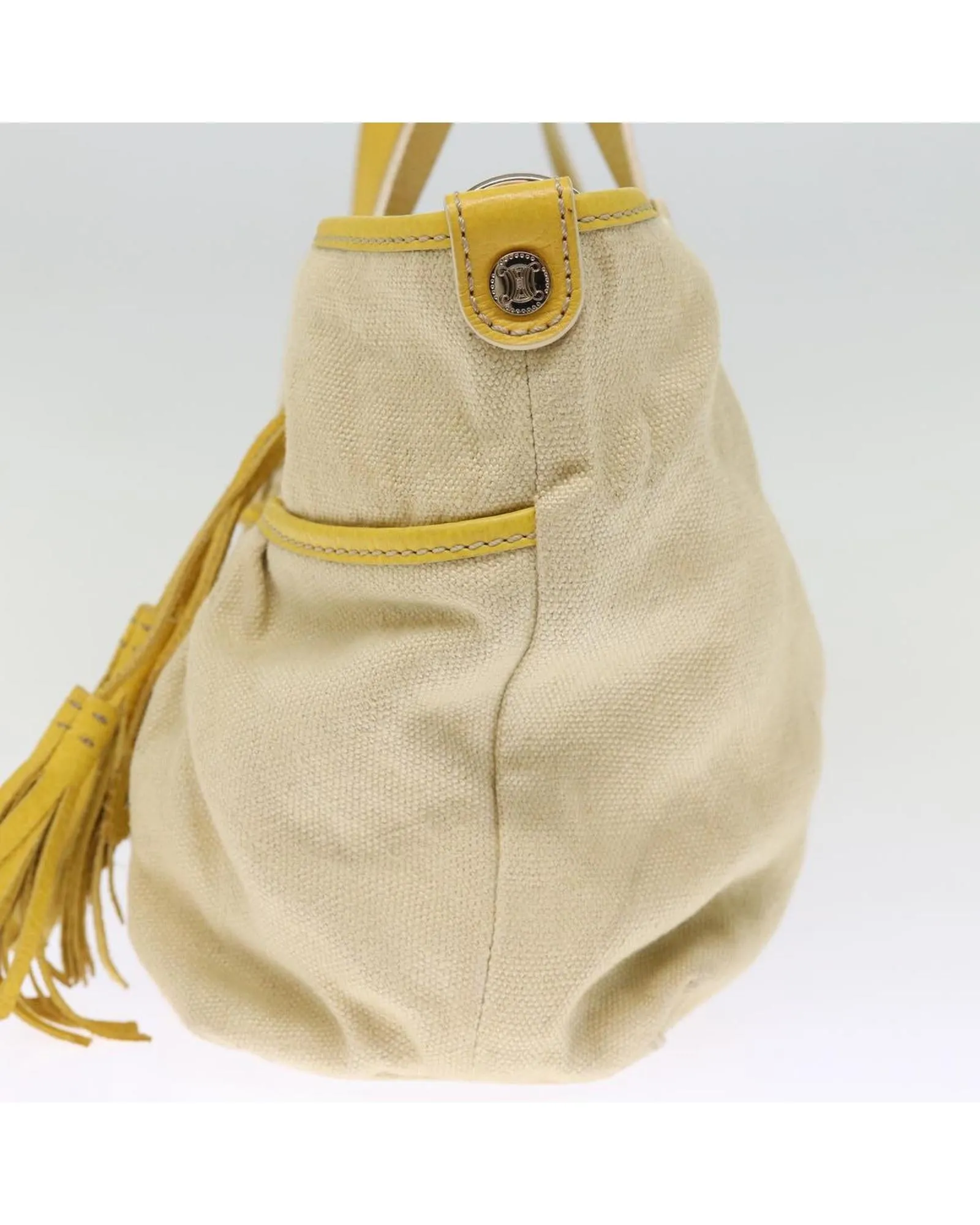 CELINE Cabas Tote Bag Yellow Leather