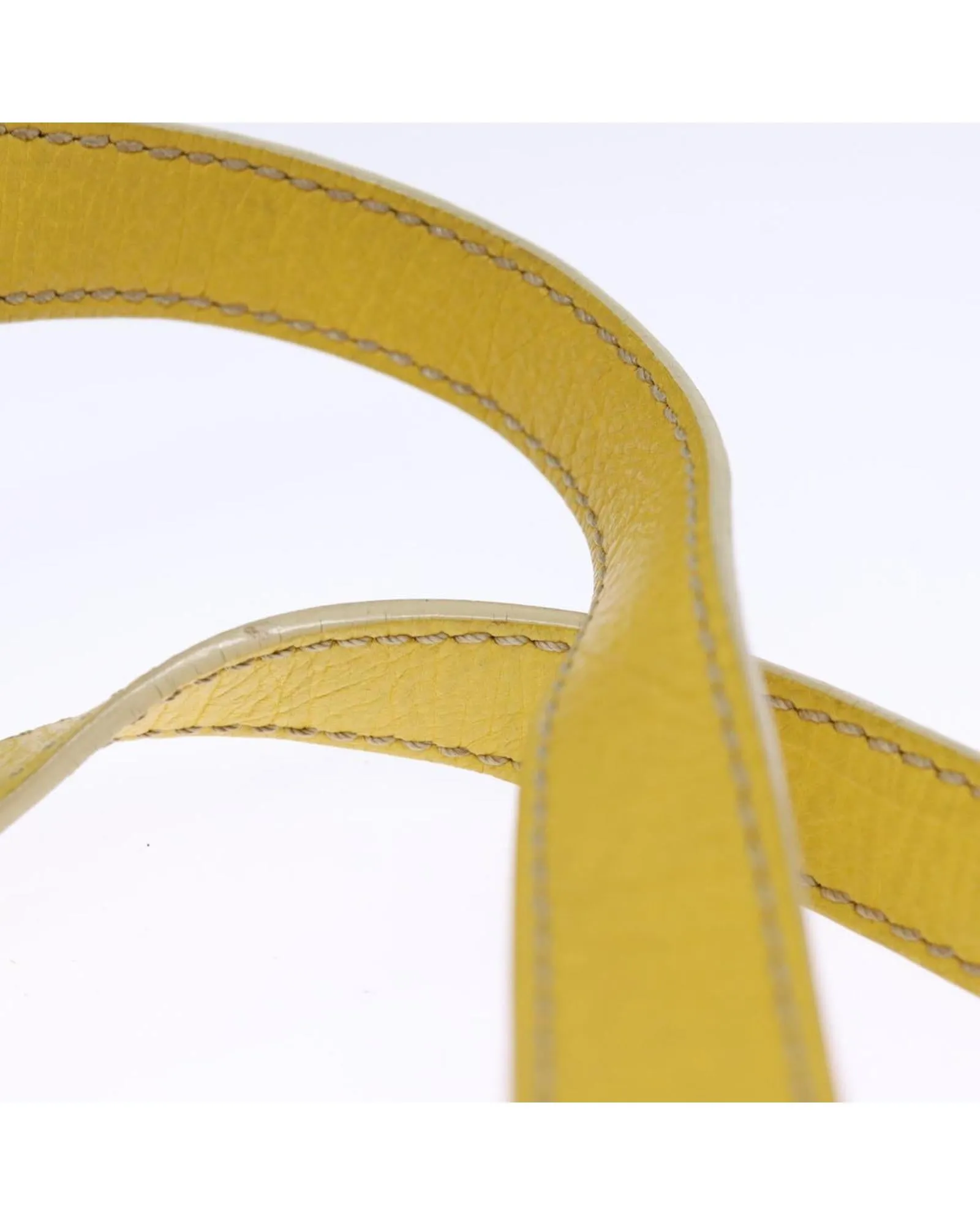CELINE Cabas Tote Bag Yellow Leather