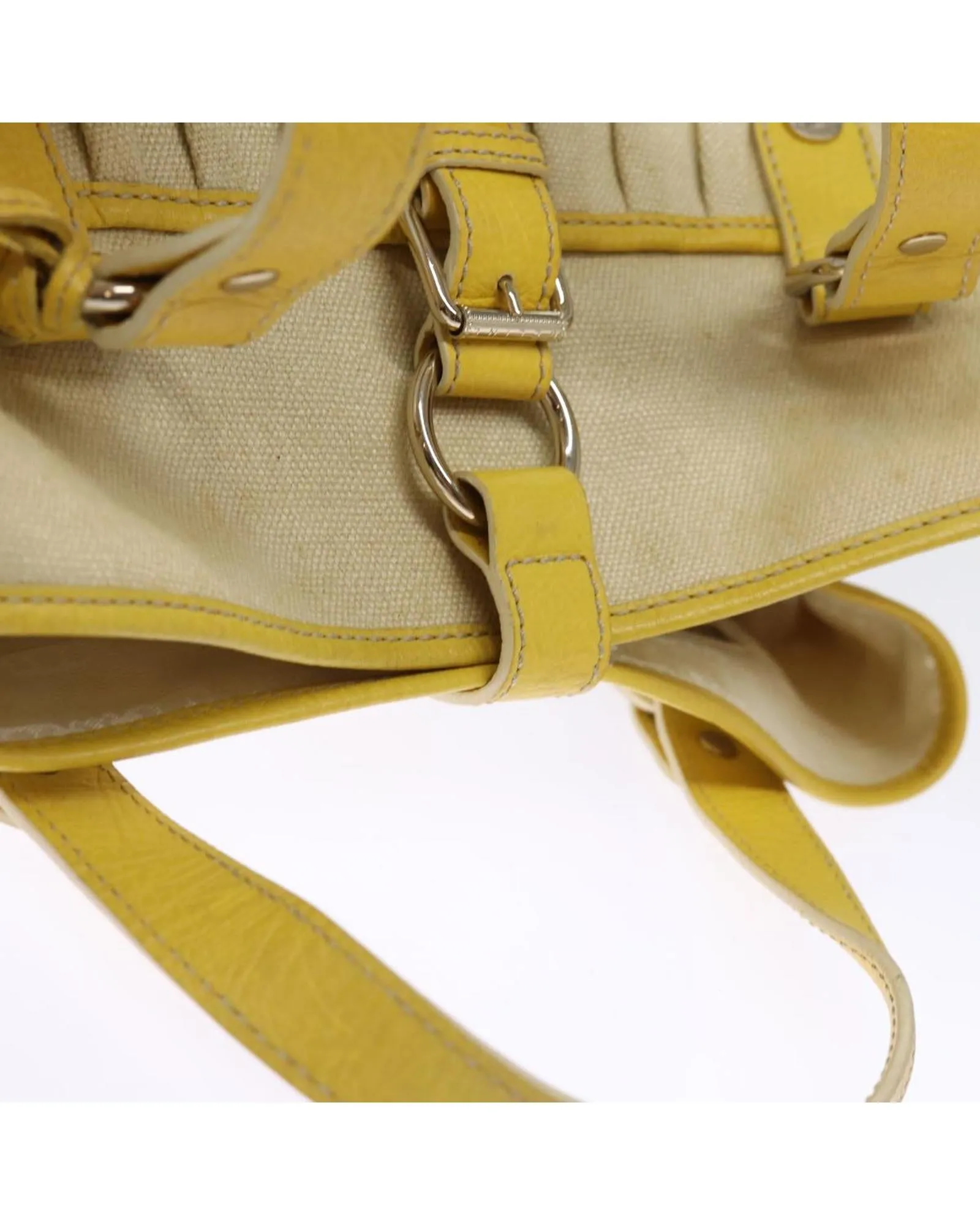 CELINE Cabas Tote Bag Yellow Leather
