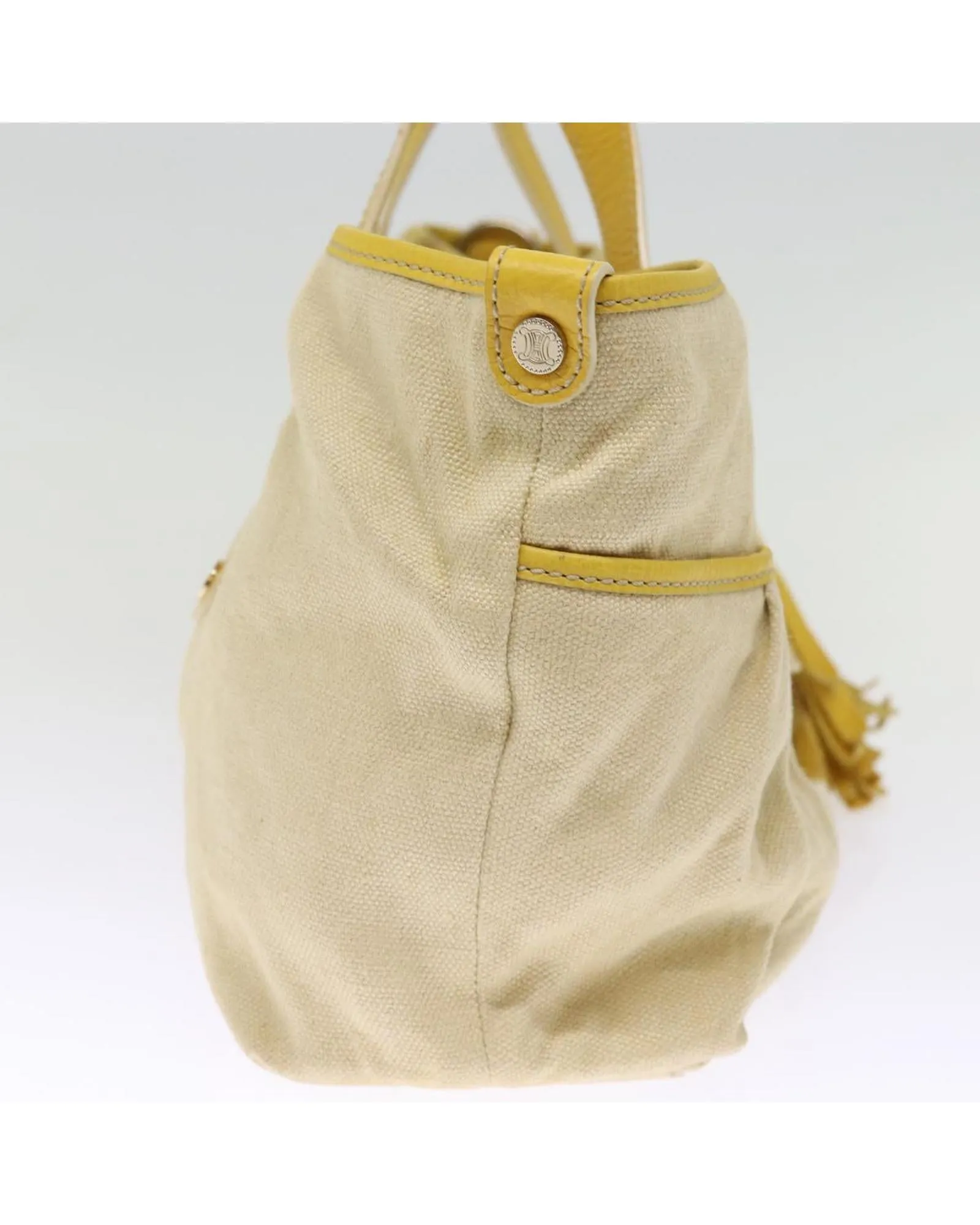 CELINE Cabas Tote Bag Yellow Leather