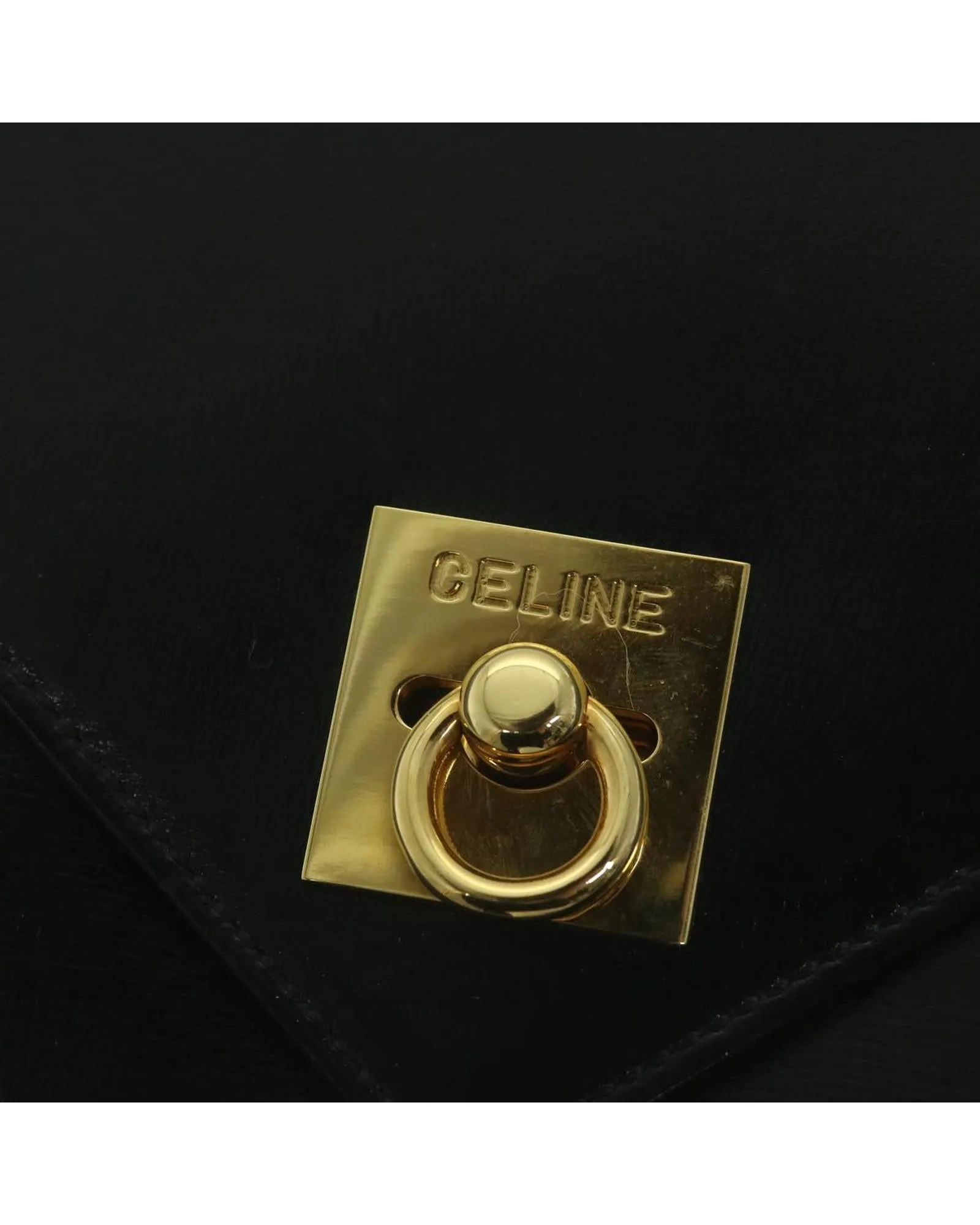 CELINE Vintage Black and White Envelope Clutch Bag