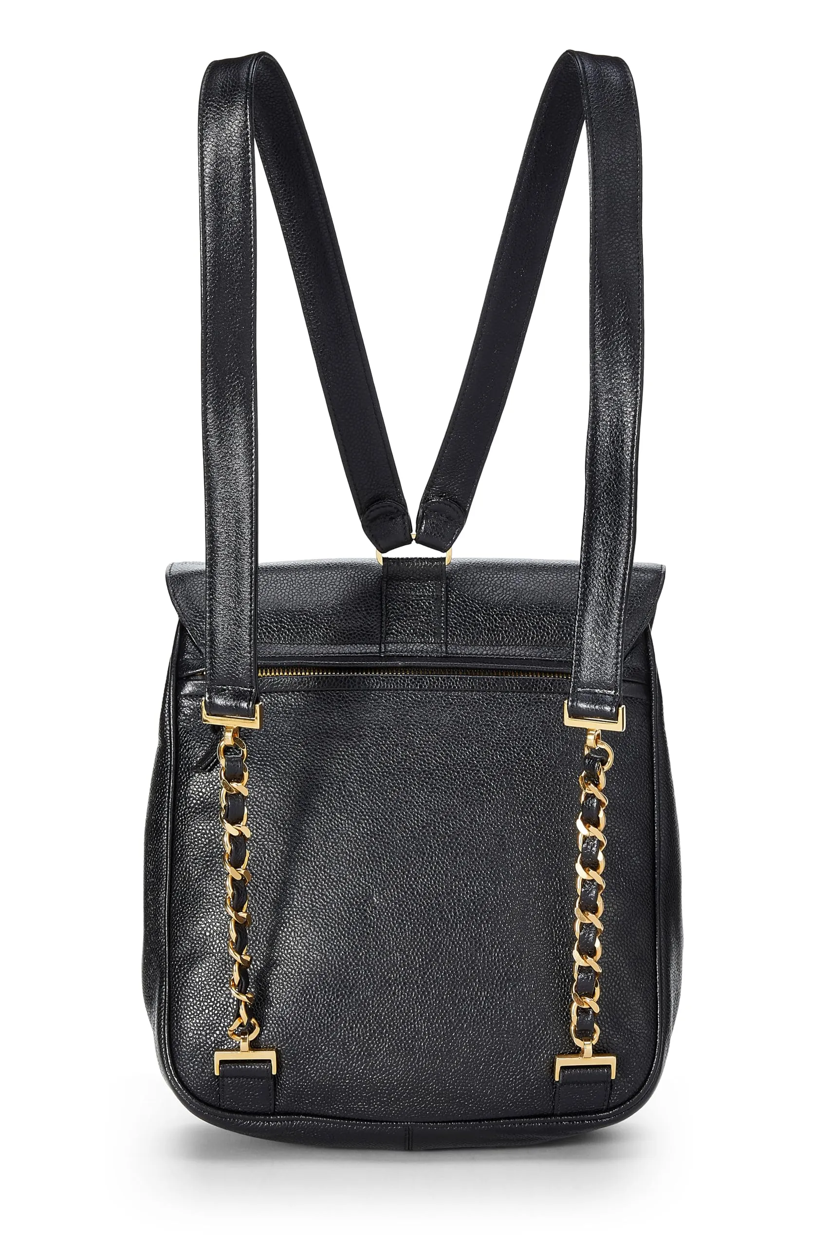 Chanel,  Black Caviar Backpack Medium, Black