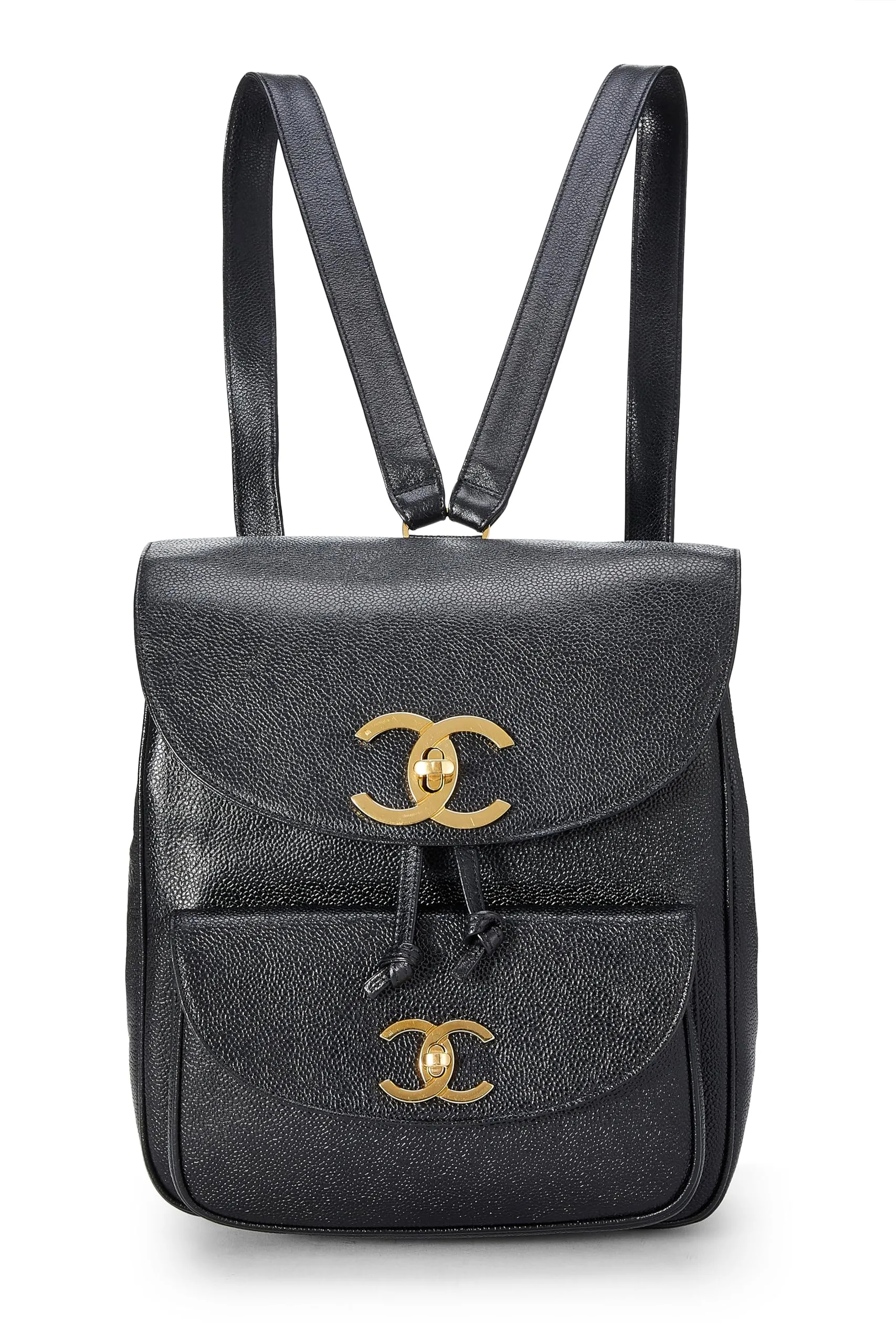 Chanel,  Black Caviar Backpack Medium, Black