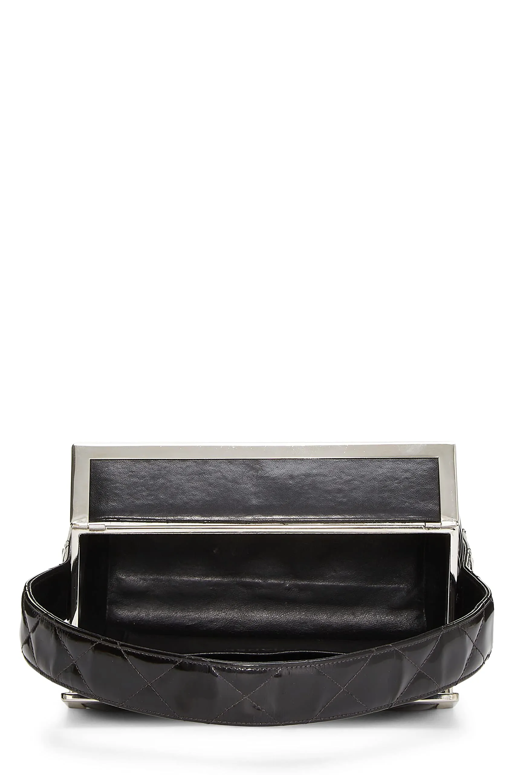 Chanel,  Black Patent Leather Box Bag, Black