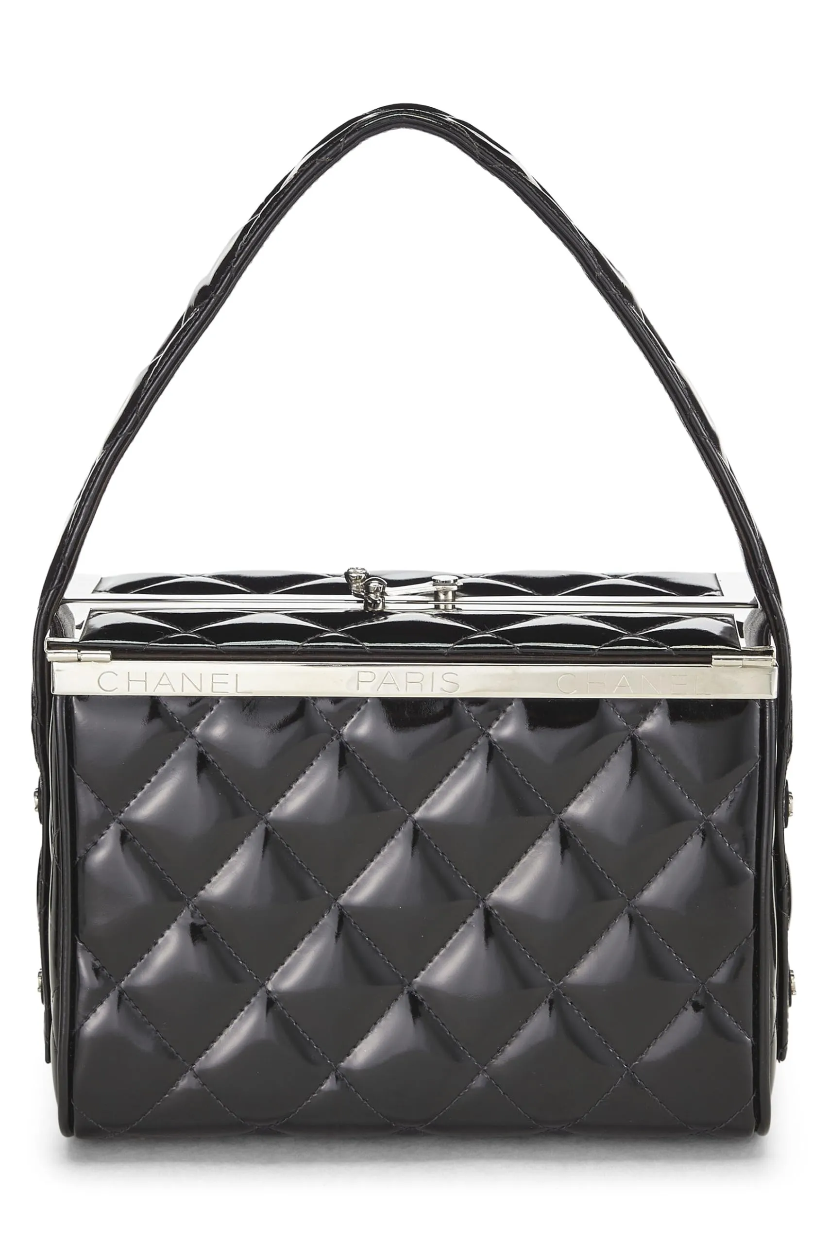 Chanel,  Black Patent Leather Box Vanity, Black