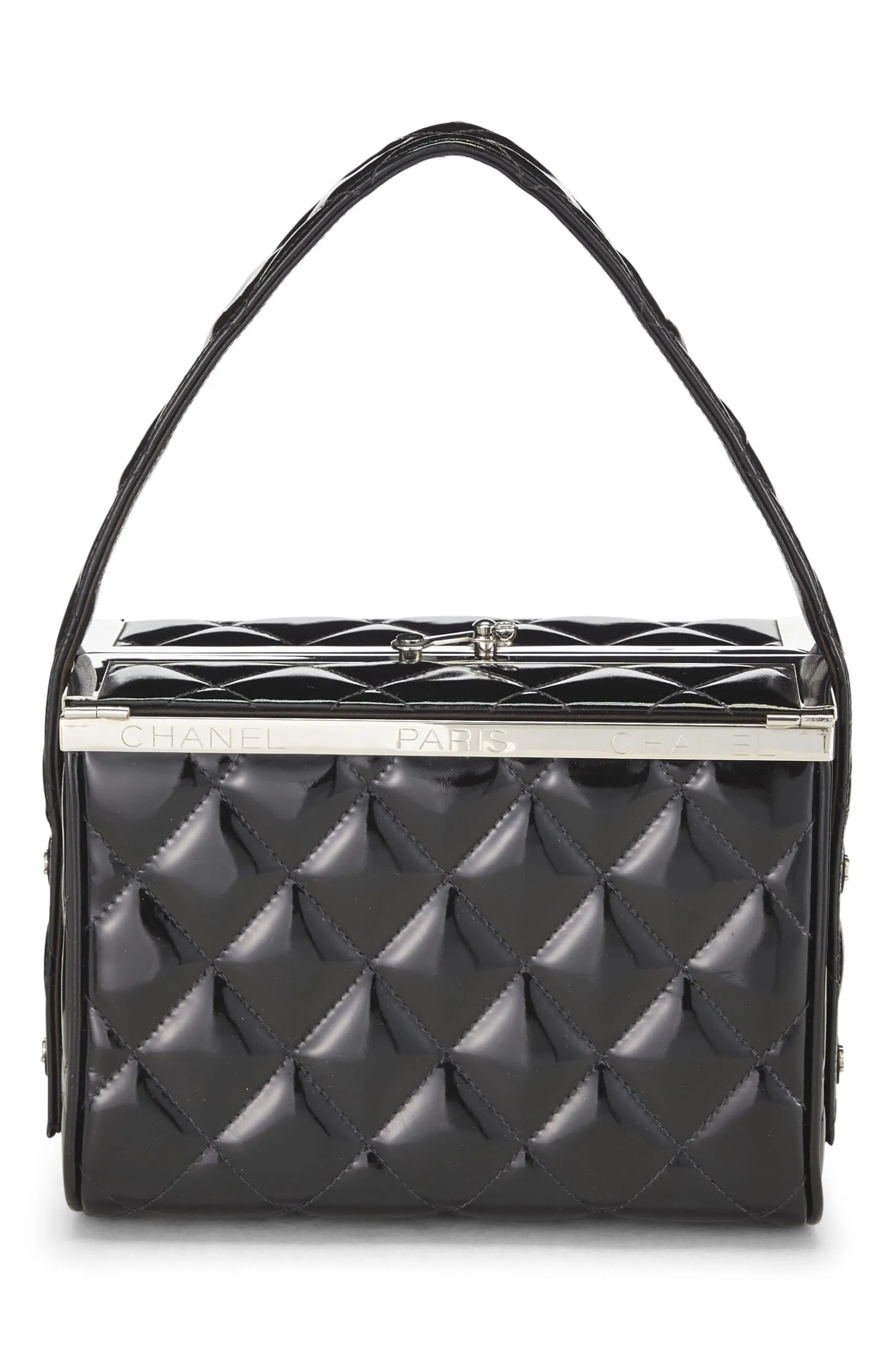 Chanel,  Black Patent Leather Box Vanity, Black