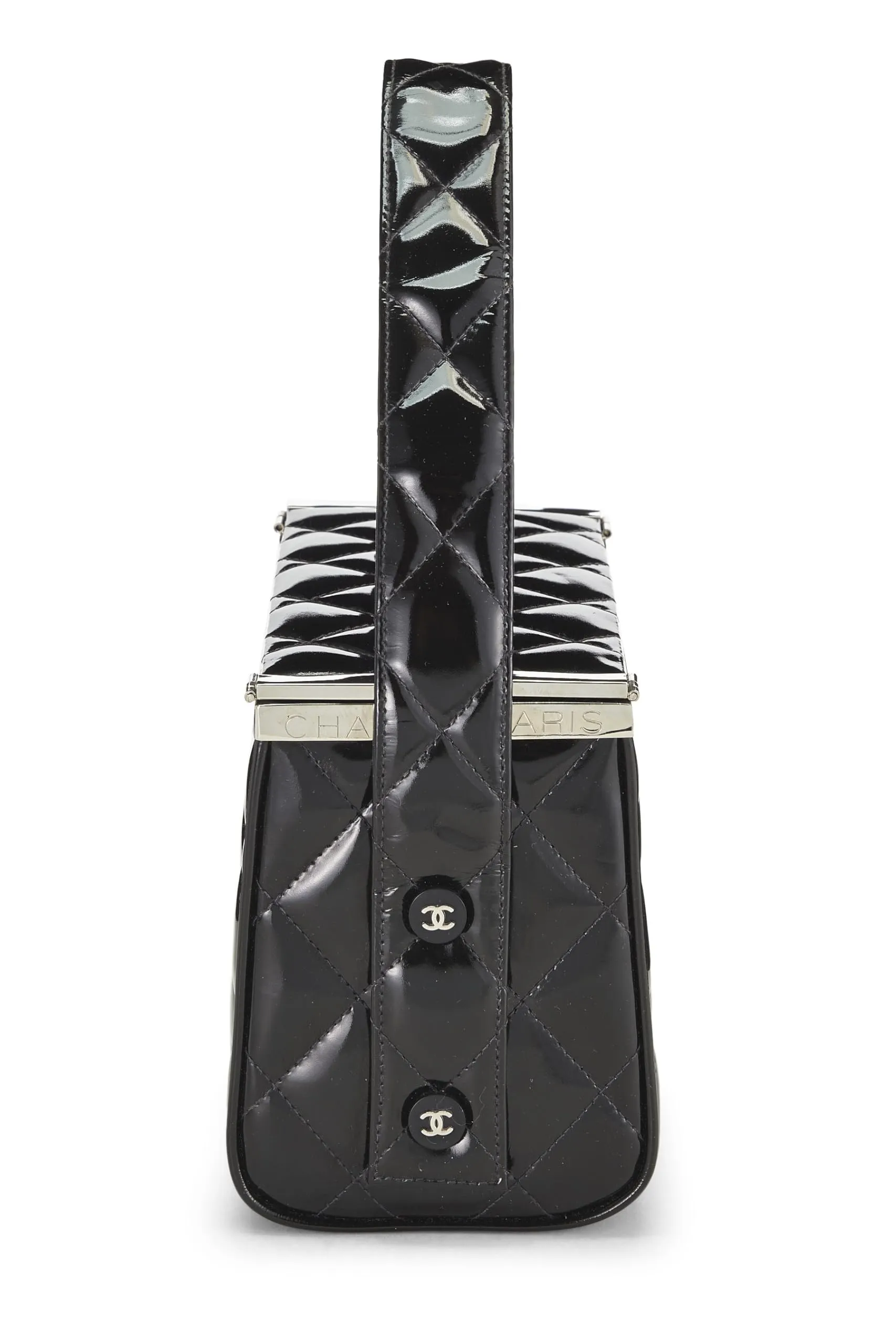 Chanel,  Black Patent Leather Box Vanity, Black
