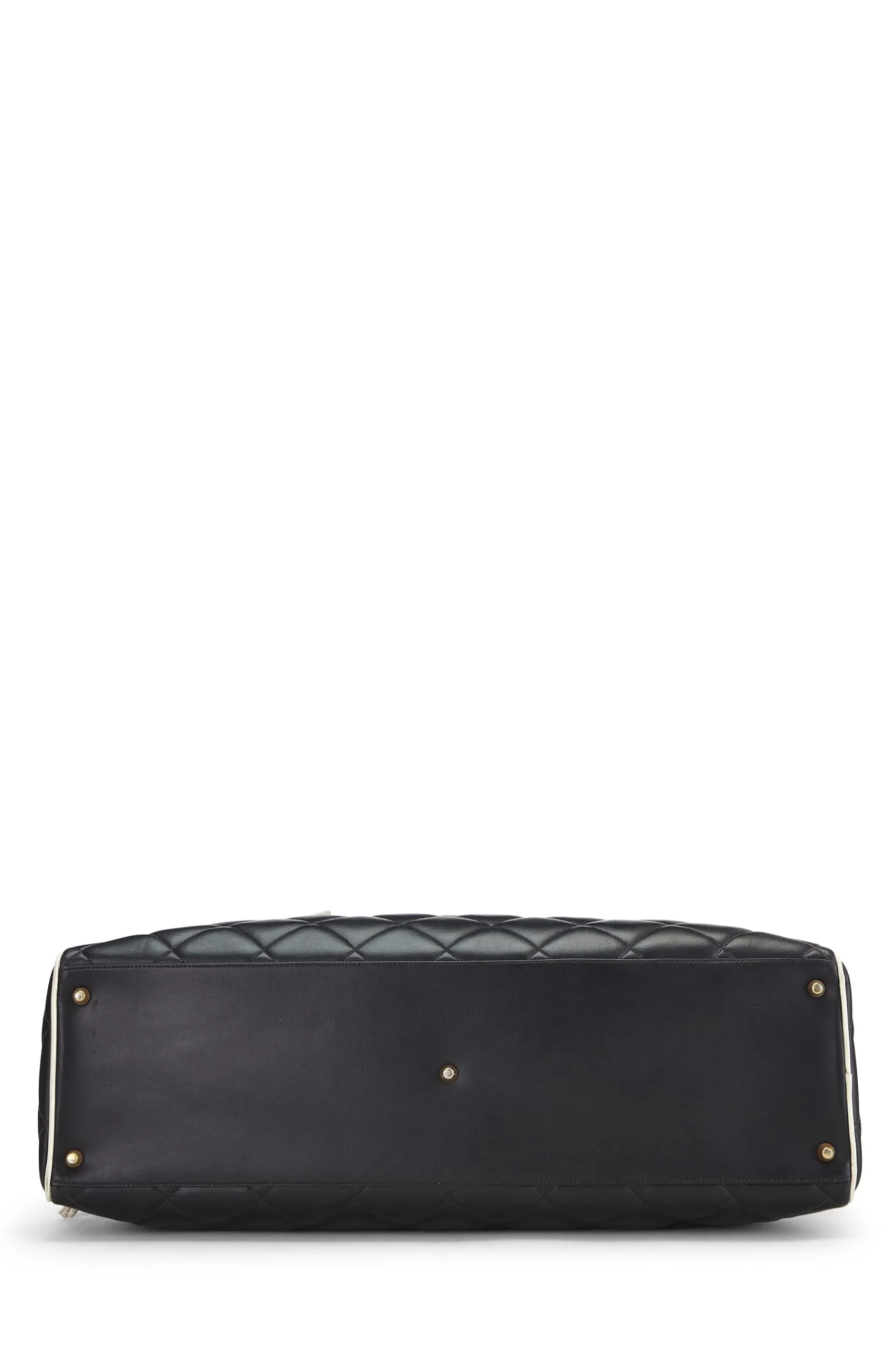 Chanel,  Black Quilted Calfskin Bowler Large, Black