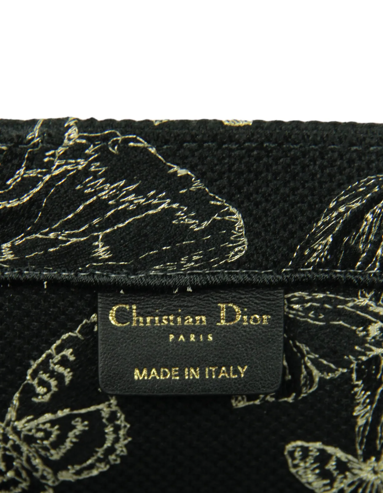 Christian Dior 2023 Black/Gold New York Medium Book Tote Bag