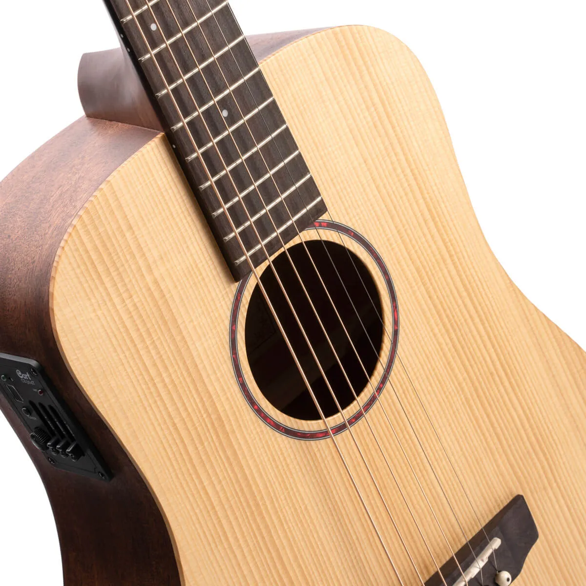 Cort Earth Mini E Adirondack Electro-Acoustic Travel Guitar Open Pore