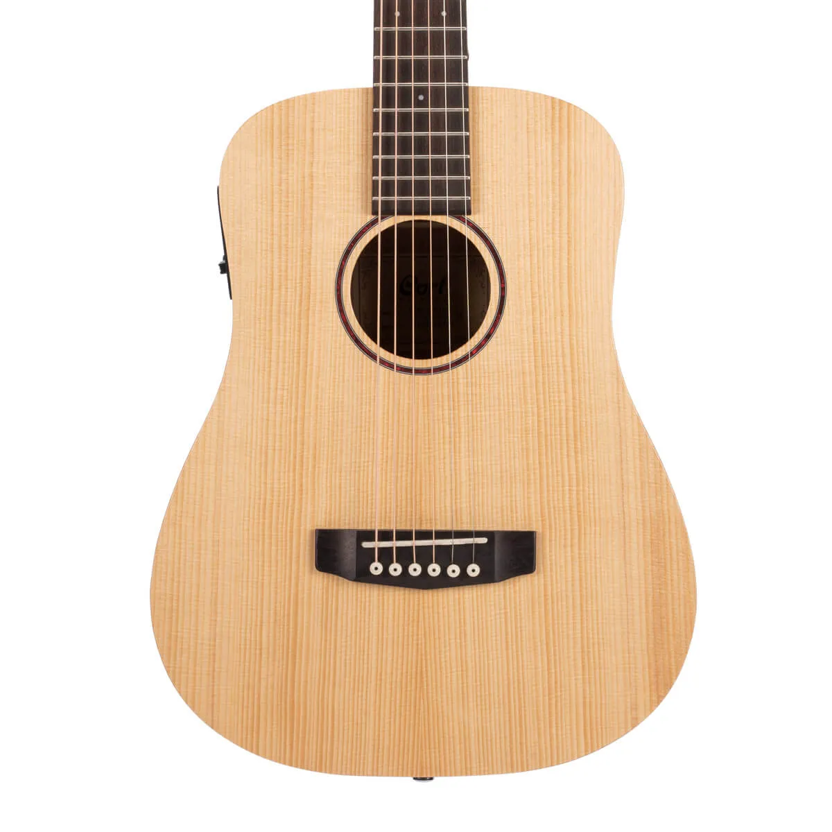 Cort Earth Mini E Adirondack Electro-Acoustic Travel Guitar Open Pore