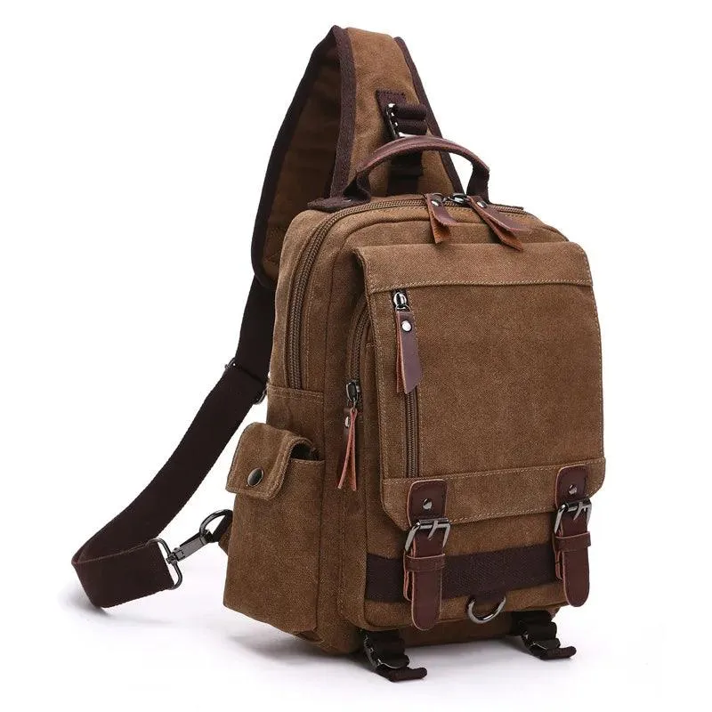 Daypack Cool Backpacks MWCBSF03 Canvas Travel Multifunctional Shoulder Bag
