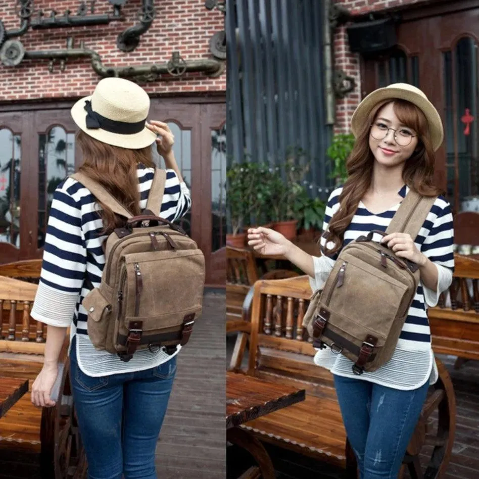 Daypack Cool Backpacks MWCBSF03 Canvas Travel Multifunctional Shoulder Bag