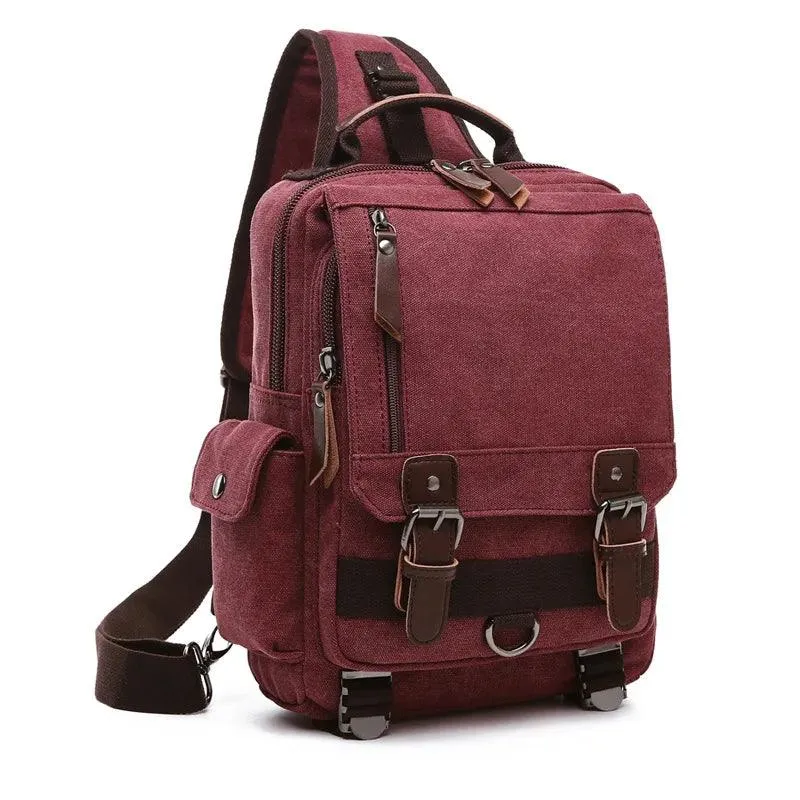 Daypack Cool Backpacks MWCBSF03 Canvas Travel Multifunctional Shoulder Bag