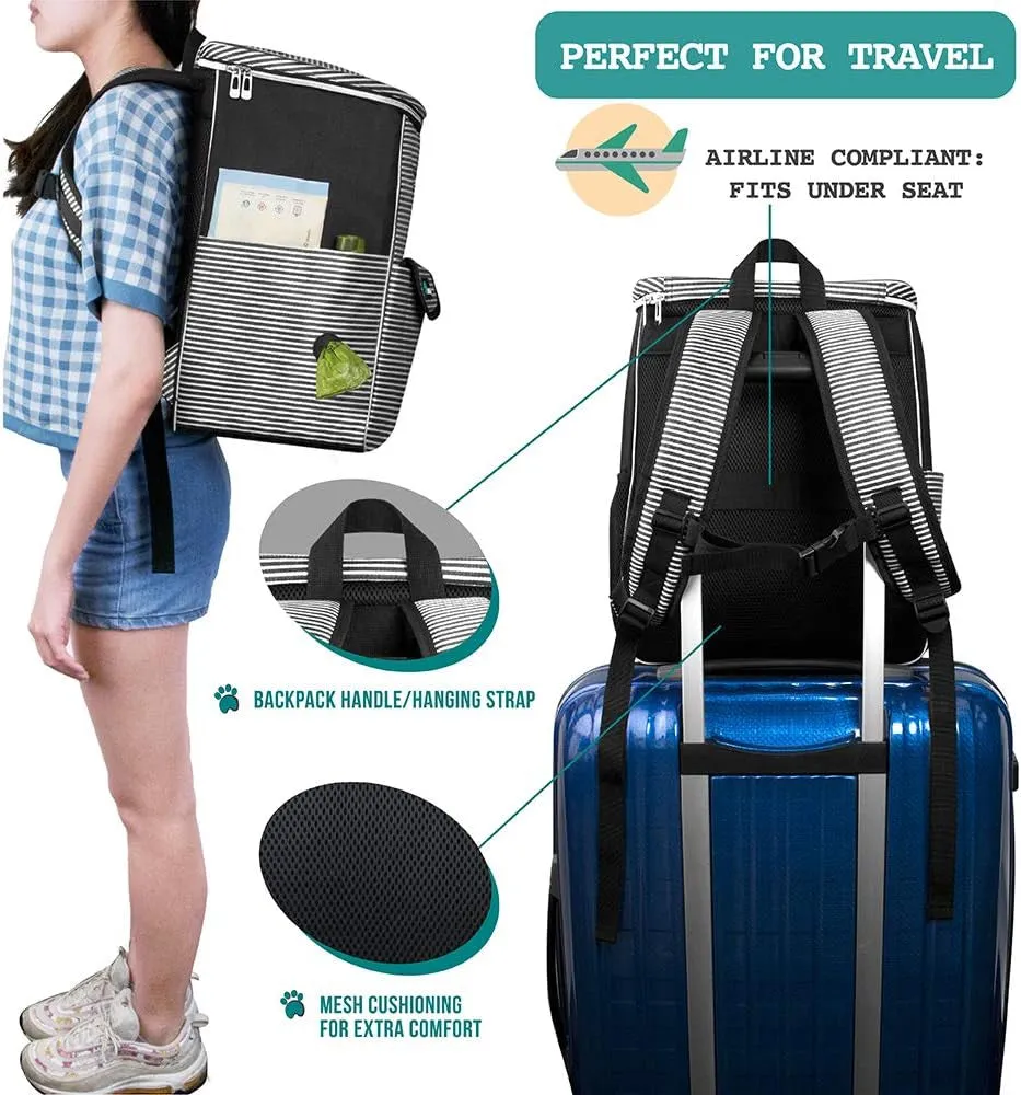 Dog Travel Backpack – Airline-Approved, Organized, Durable & Comfortable