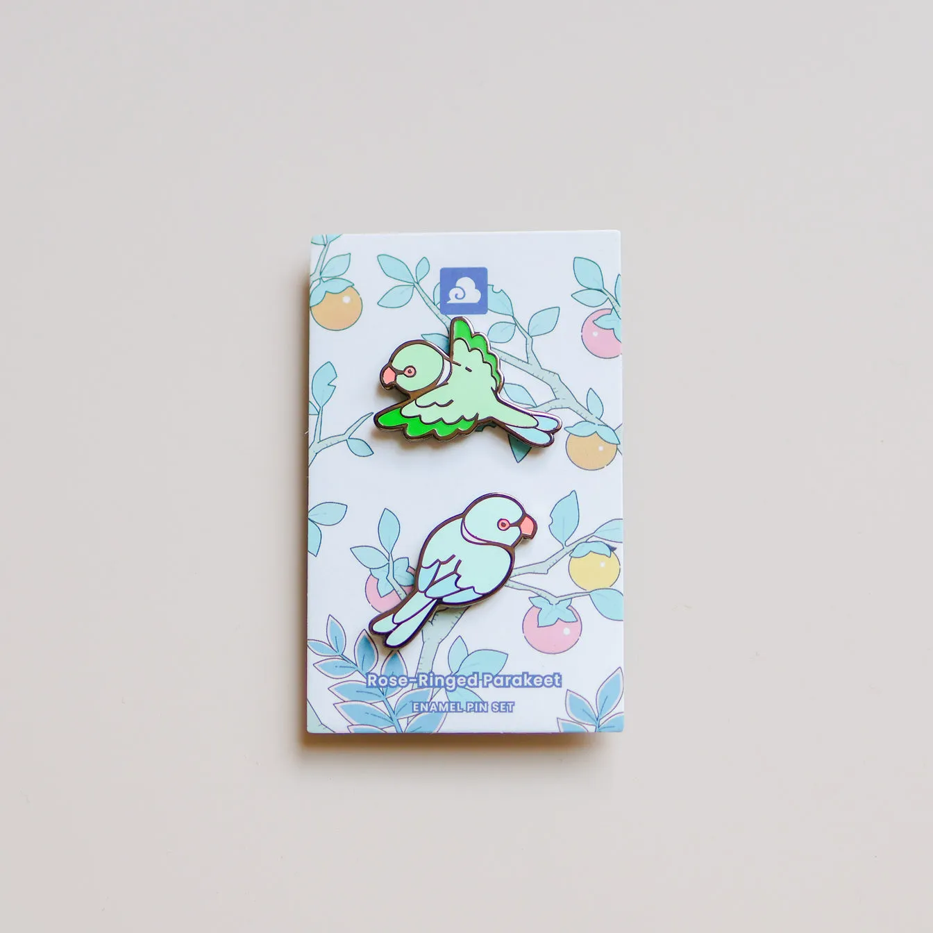 Enamel Pin - Rose-Ringed Parakeets Pin Set