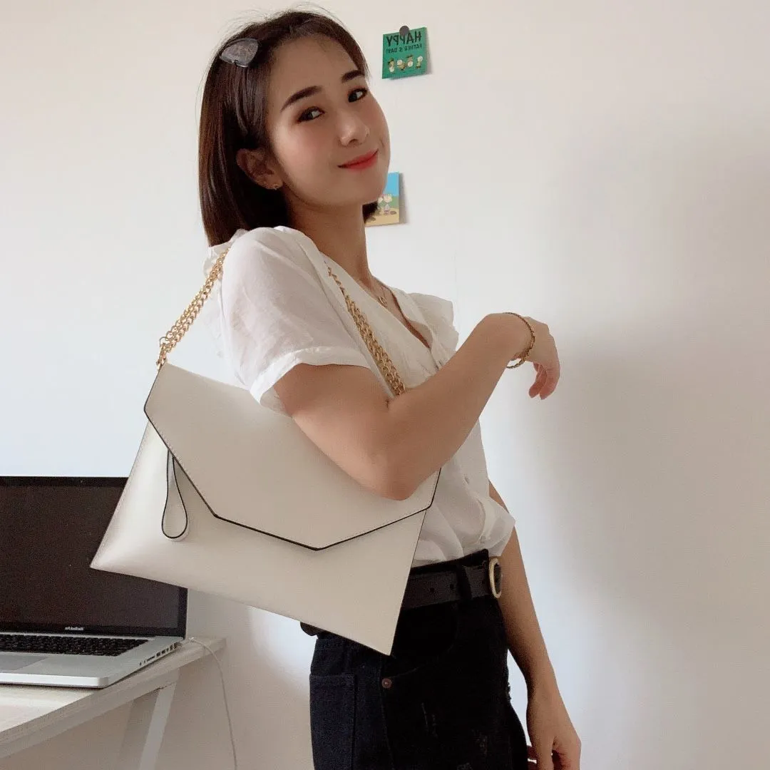 Fashion Ladies Envelope Clutches Chains Design Female Shoulder Bag PU Leather women Crossbody Bags party lady Clutch purses
