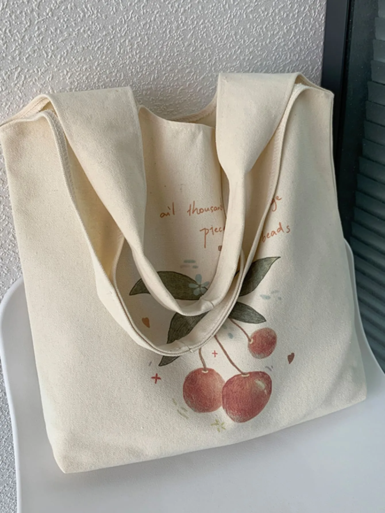 Fruit Graphic Shopper Bag