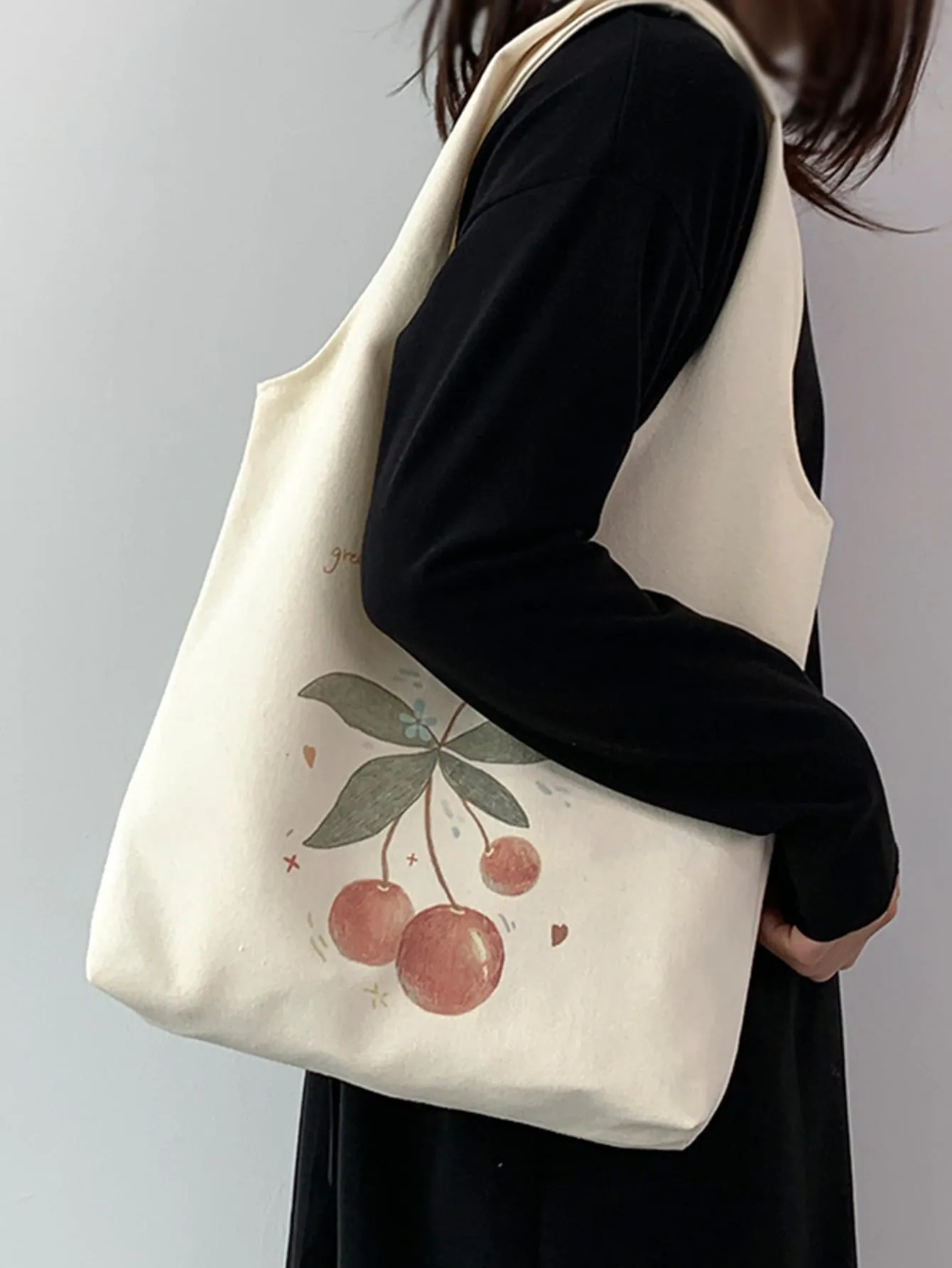 Fruit Graphic Shopper Bag