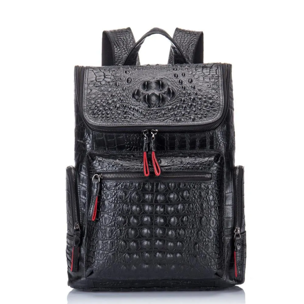 Genuine Leather Top Men's Backpack with Laptop 13'3" Compartment Women Leather Travel Daypacks for Work Man Designers