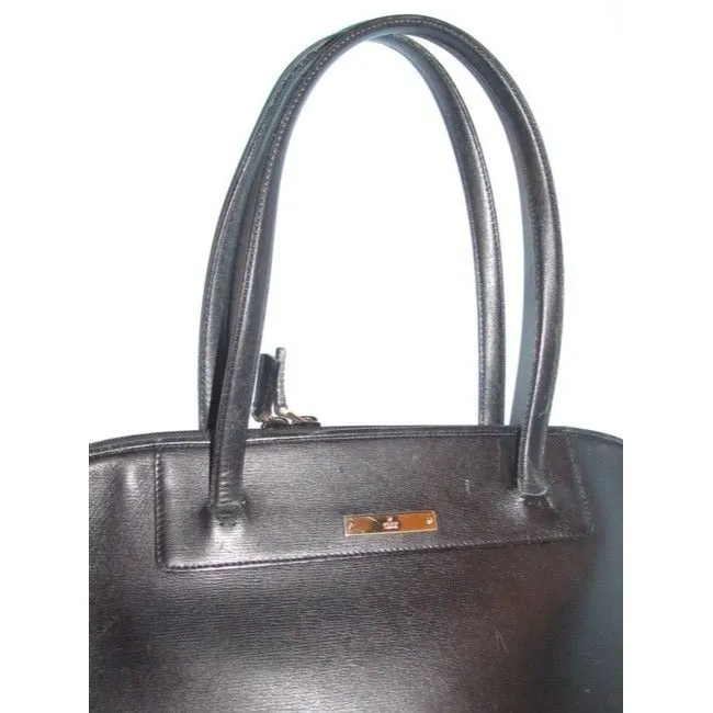 Gucci Vintage Pursesdesigner Purses Black Matte Leather Satchel