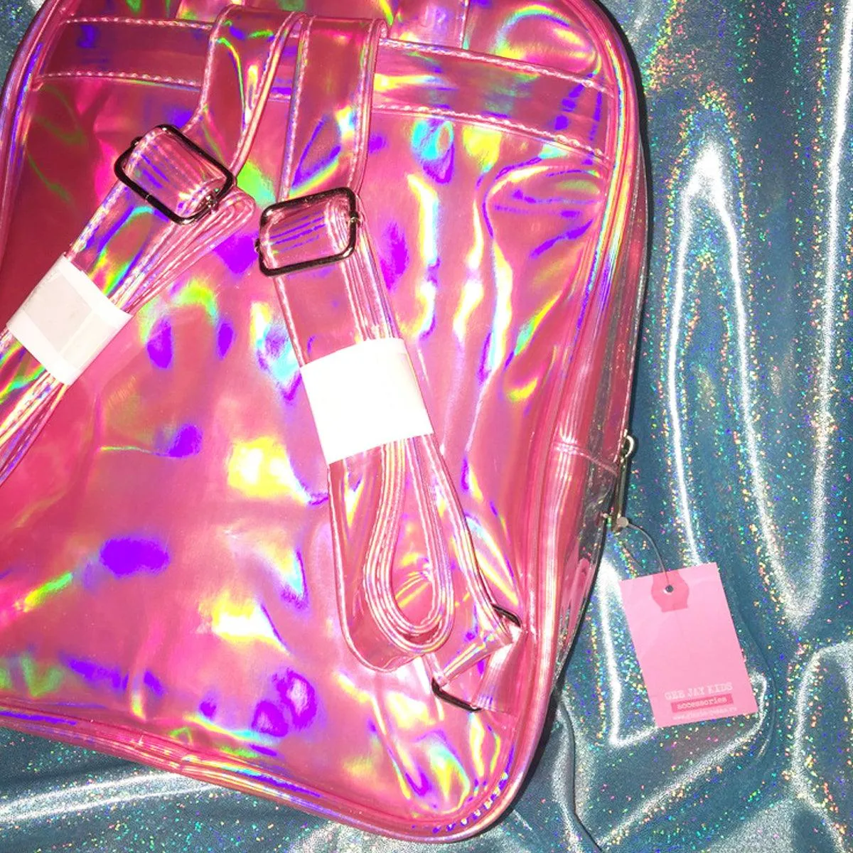 Holographic Heart Harajuku Backpack