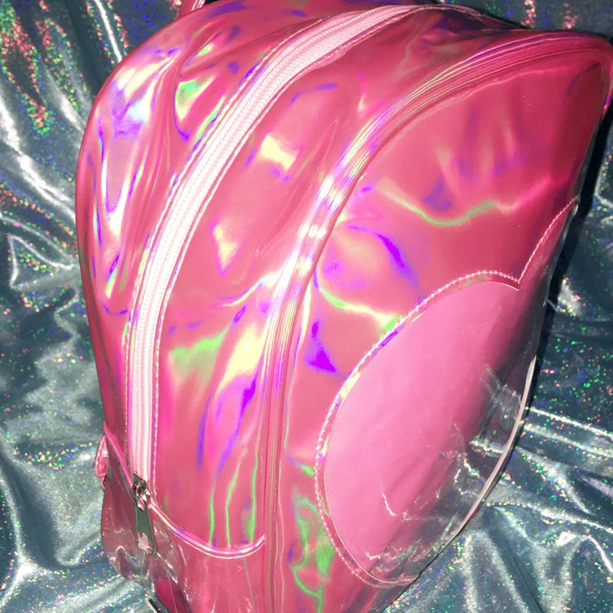Holographic Heart Harajuku Backpack