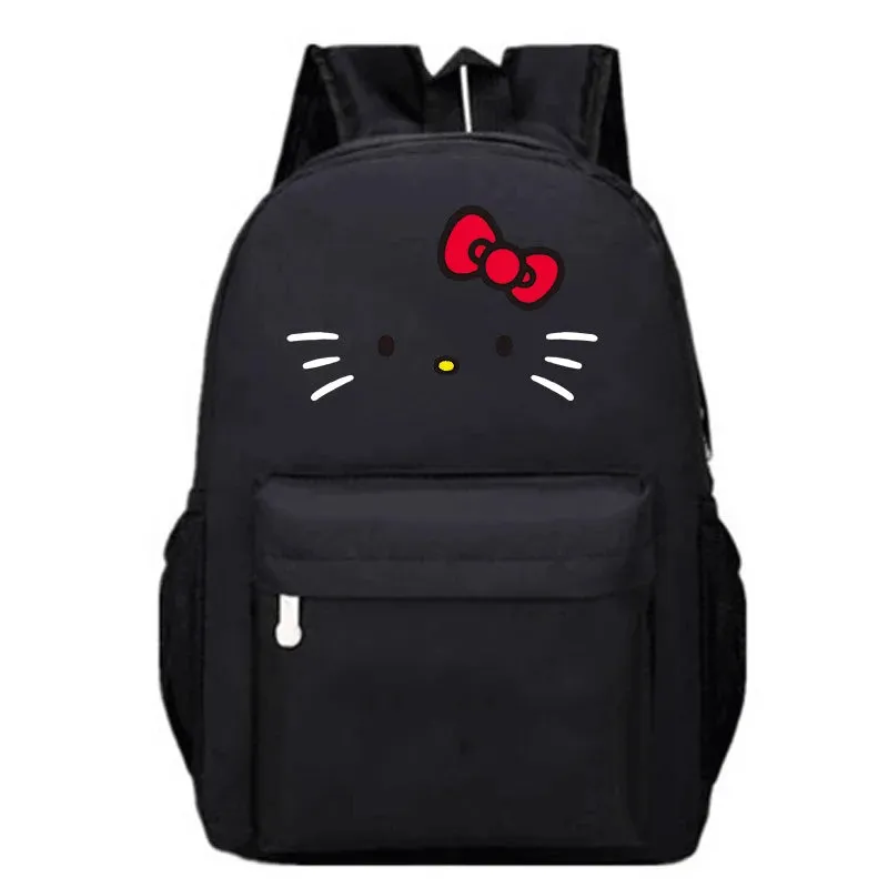 Kawaii Hello Kitty Backpack (Black & Red)