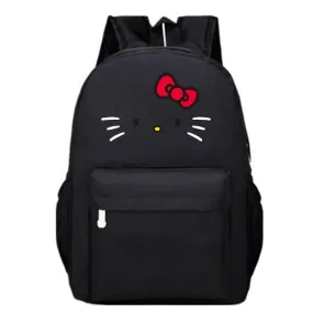 Kawaii Hello Kitty Backpack (Black & Red)