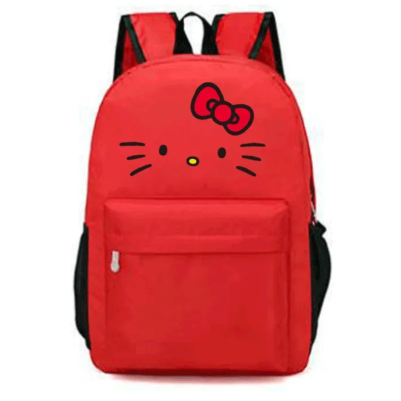 Kawaii Hello Kitty Backpack (Black & Red)