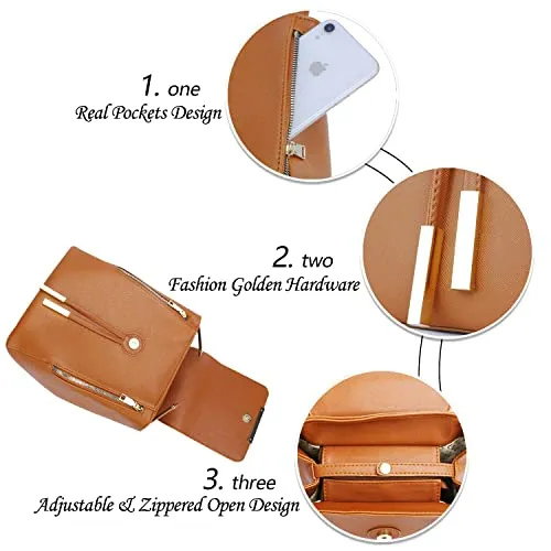 KKXIU Multipocket Fashion PU Leather Backpack Purse for Women Girls Ladies Shoulder Travel Daypacks Bags (A-brown)