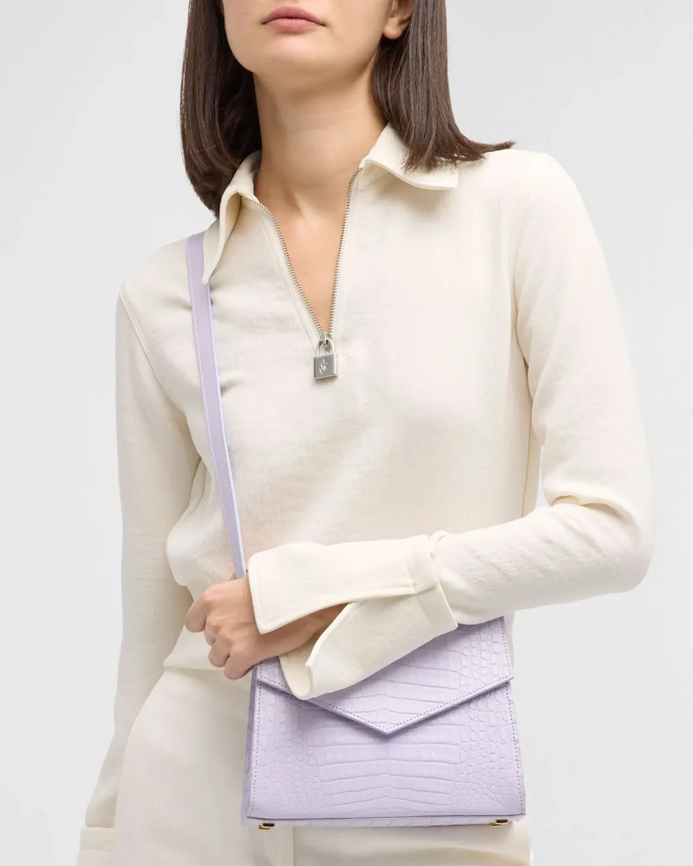 Medium Julia Top Handle Bag in Lavender
